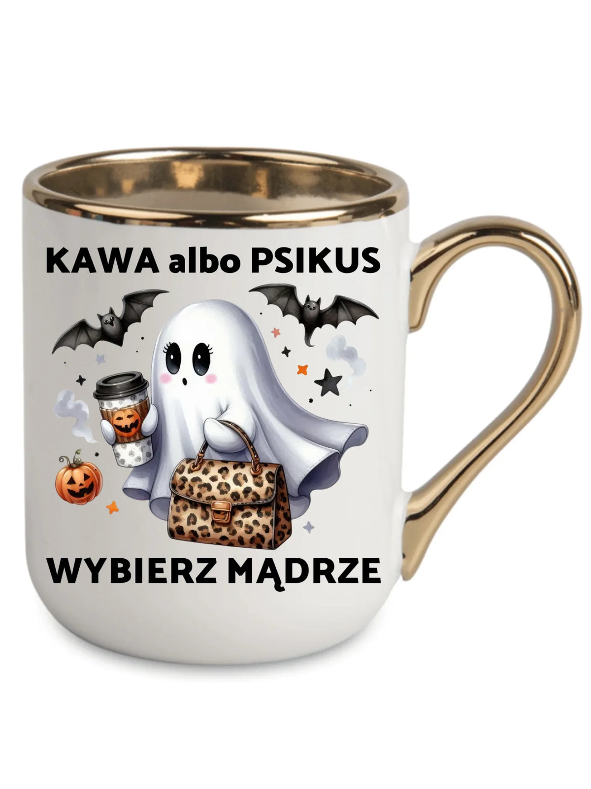 Kubek elegant halloweenowy - Duch - Kawa albo psikus HL07