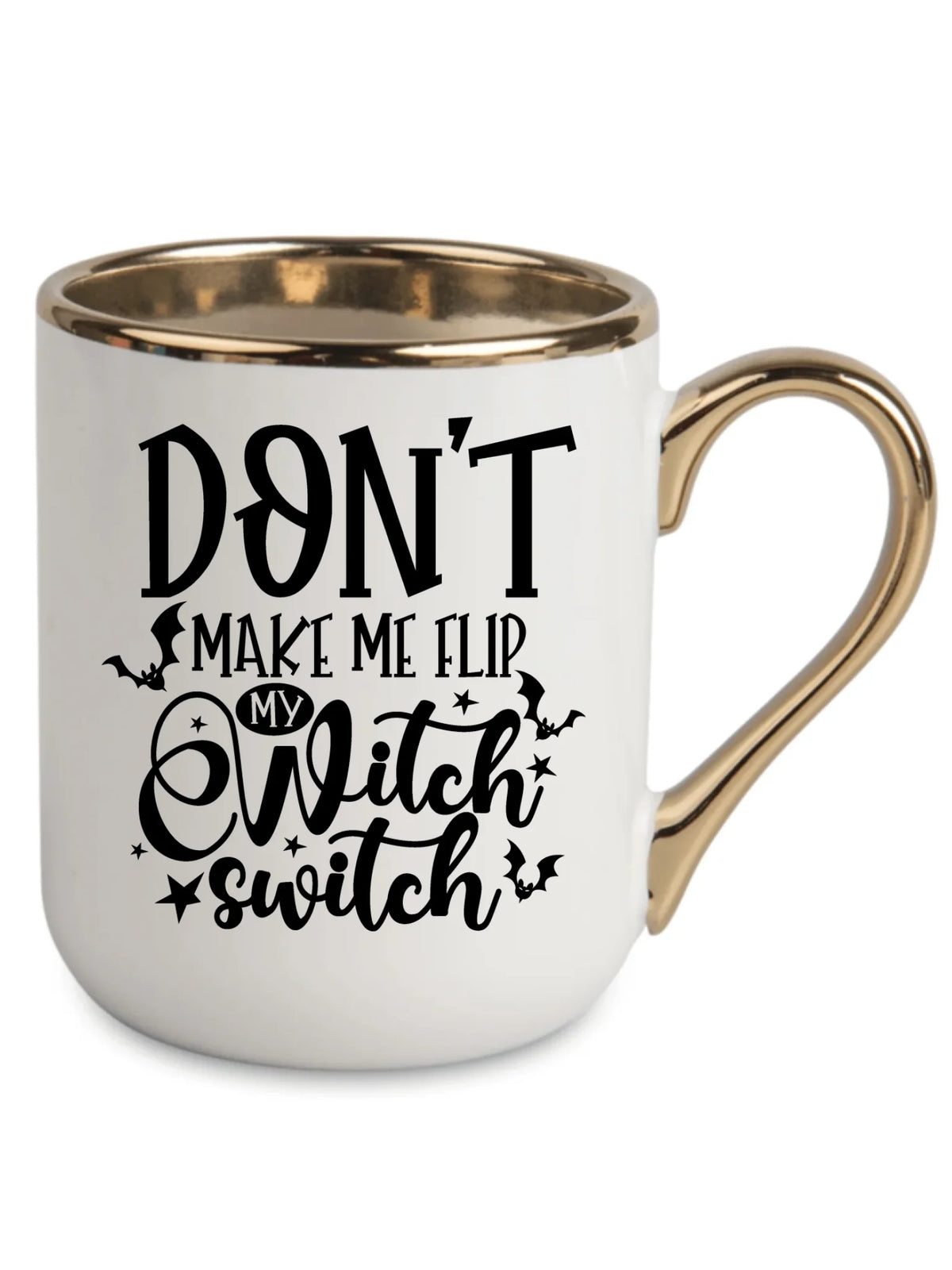 Kubek elegant na Halloween - Don't make me flip my witch switch - śmieszny HL11