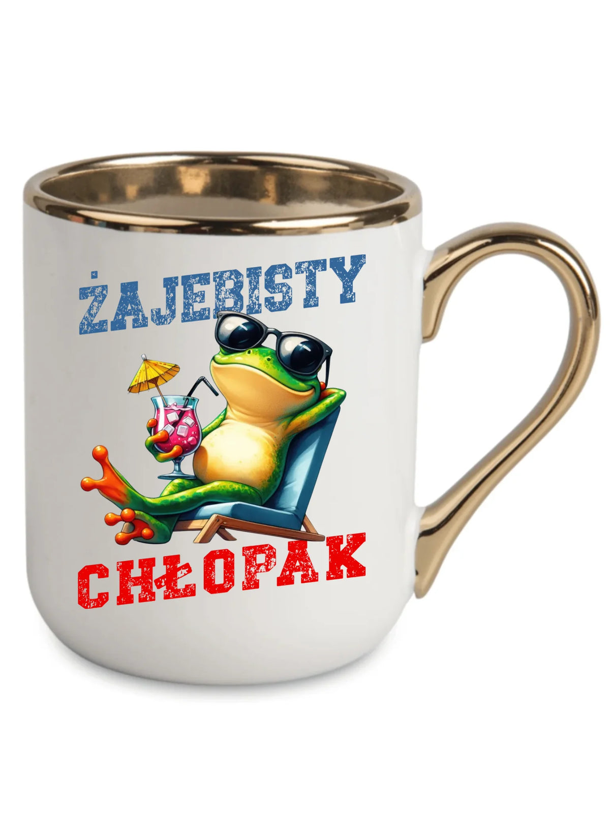 Kubek elegant z żabą - prezent dla chłopaka - Żajebisty chłopak DCH19