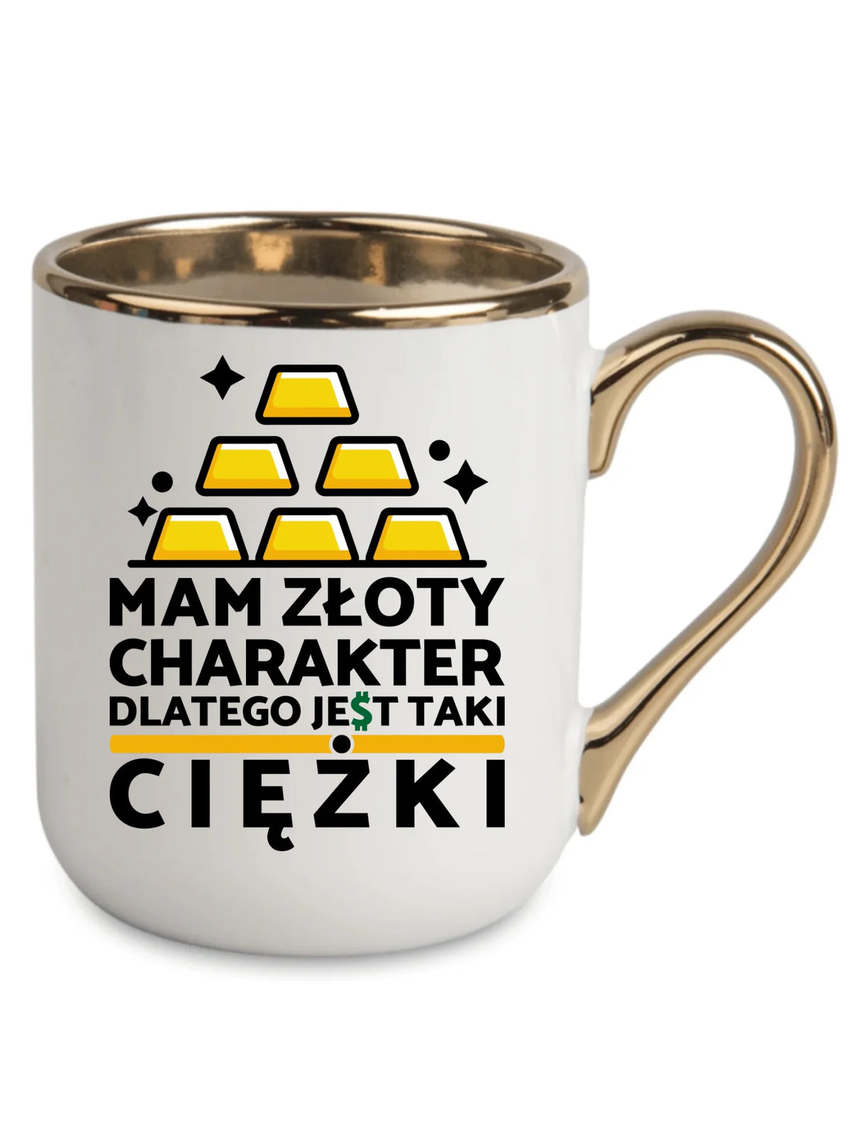 Kubek elegant - prezent dla chłopaka - Złoty charakter DCH16