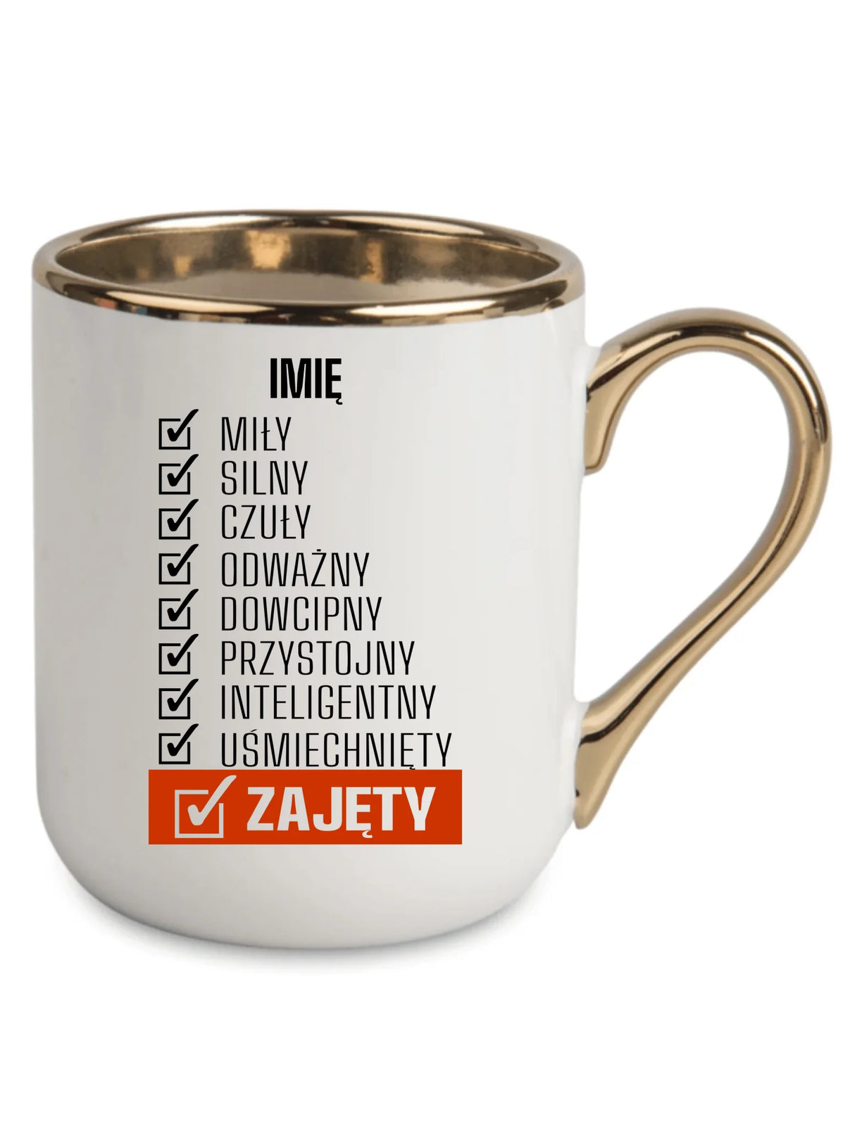 Kubek elegant - Zajęty prezent dla chłopaka męża narzeczonego - personalizowany DCH05