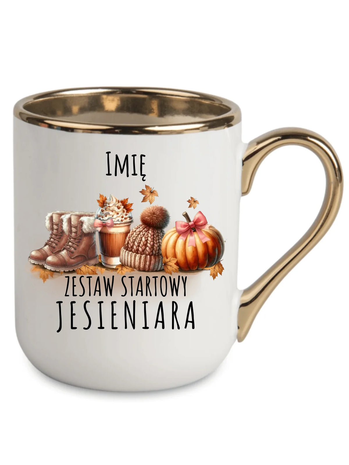 Kubek elegant jesieniara – Zestaw startowy - personalizowany JS05