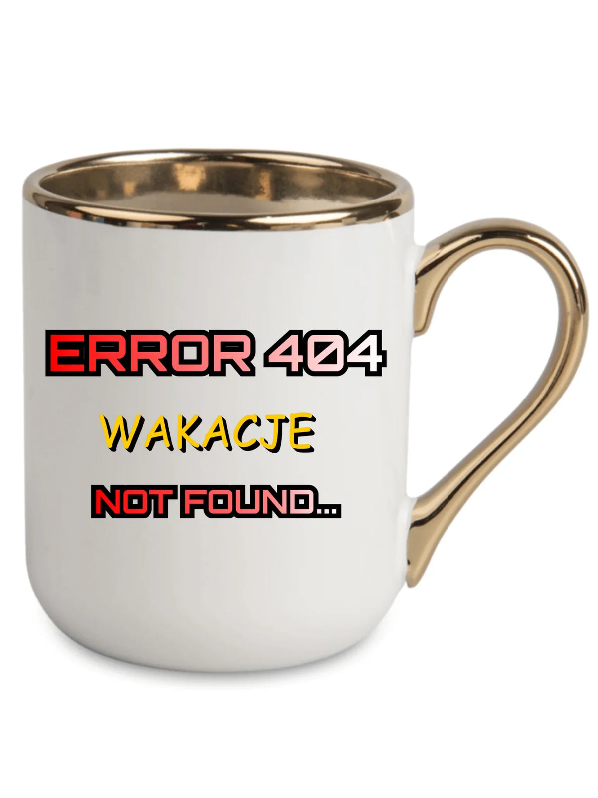 Kubek elegant szkolny - Error 404 - śmieszny SZ15