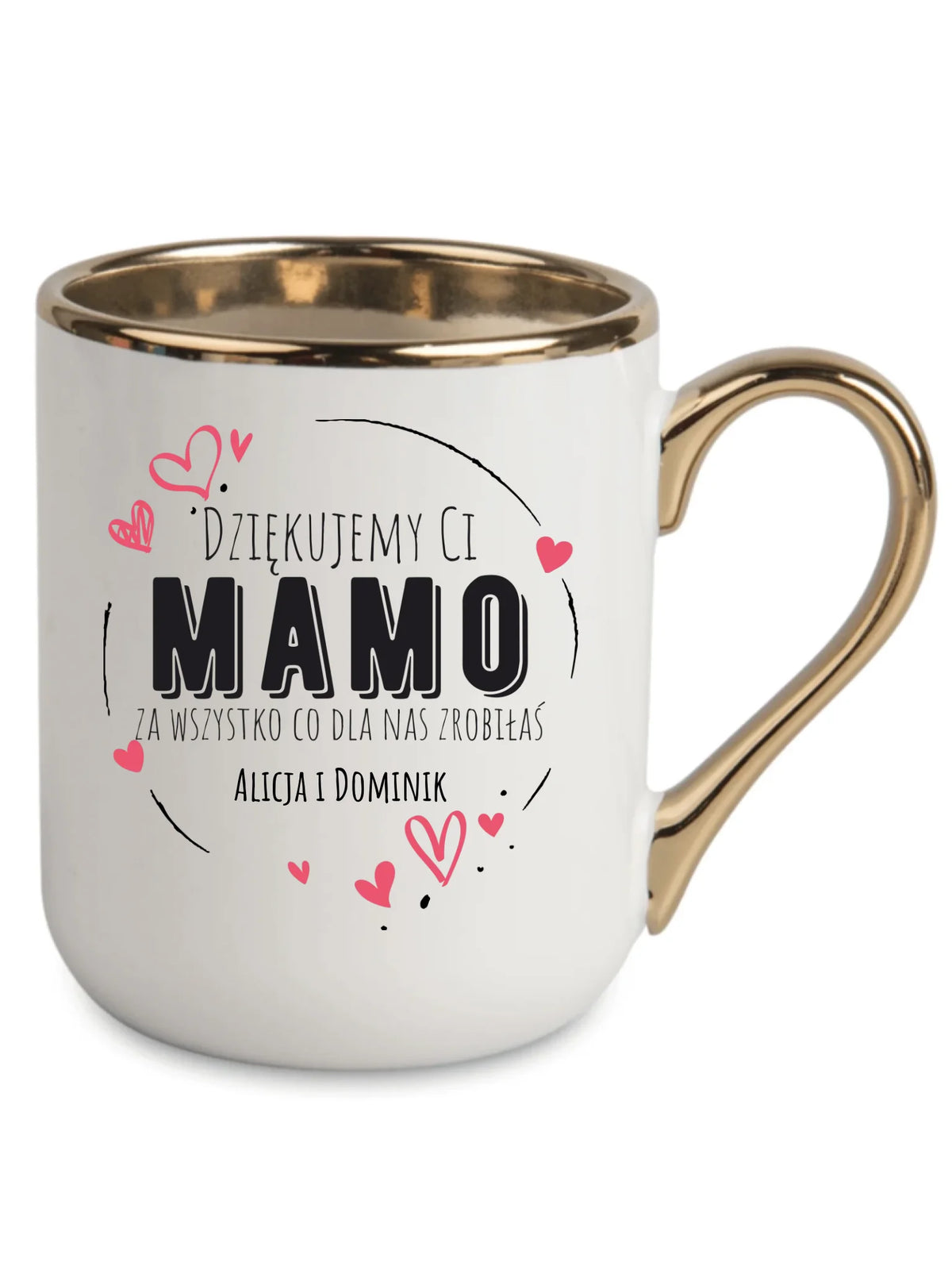 Kubek elegant dla mamy - Dziękujemy Ci Mamo - personalizowany DM43