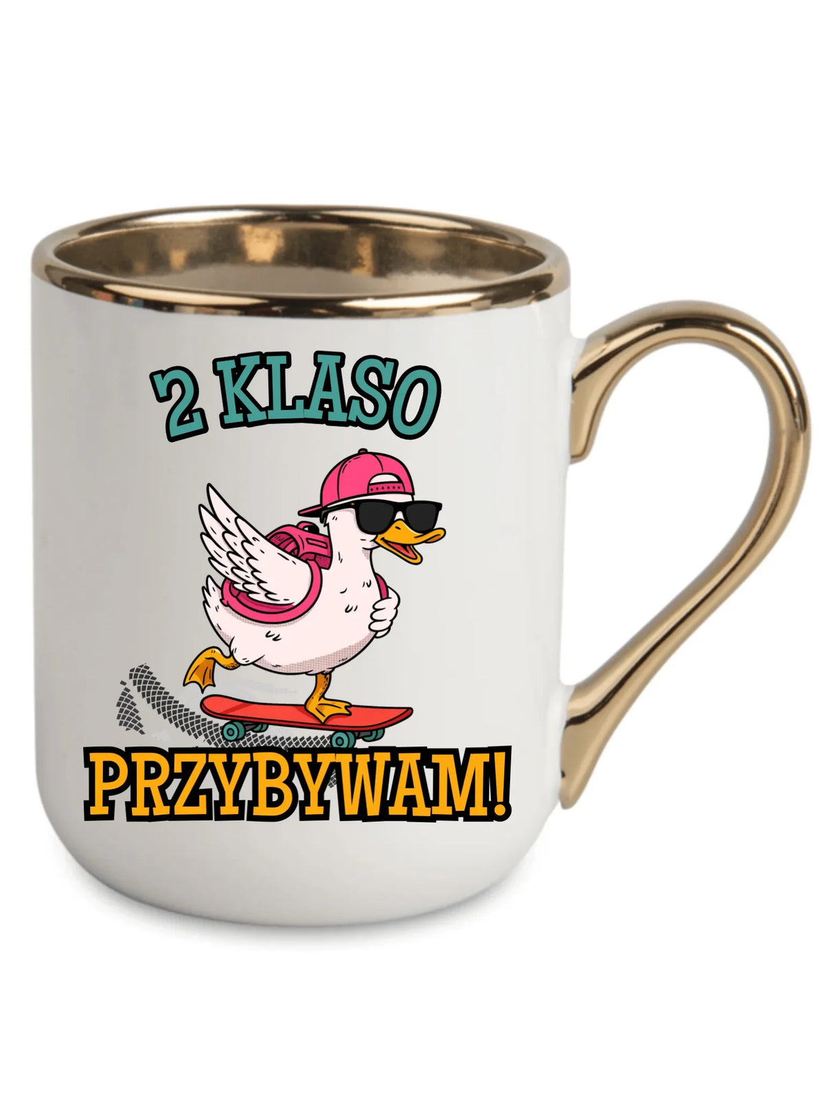 Kubek elegant na powrót do szkoły Przybywam personalizuj klasę SZ08