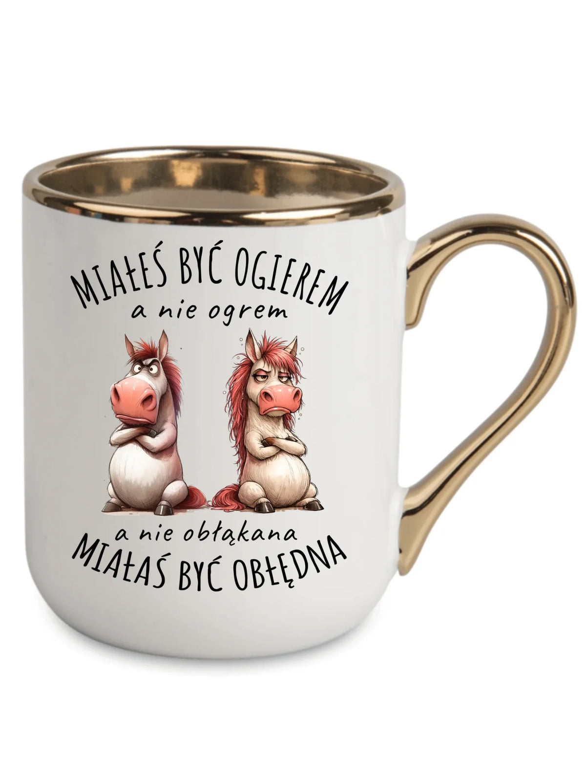 Kubek elegant dla par - Ogier & Obłędna - śmieszny W85