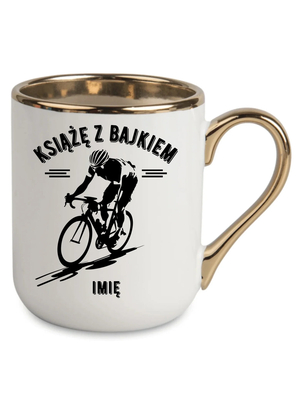 Kubek elegant dla rowerzysty - Książę z bajkiem - personalizowany HR01