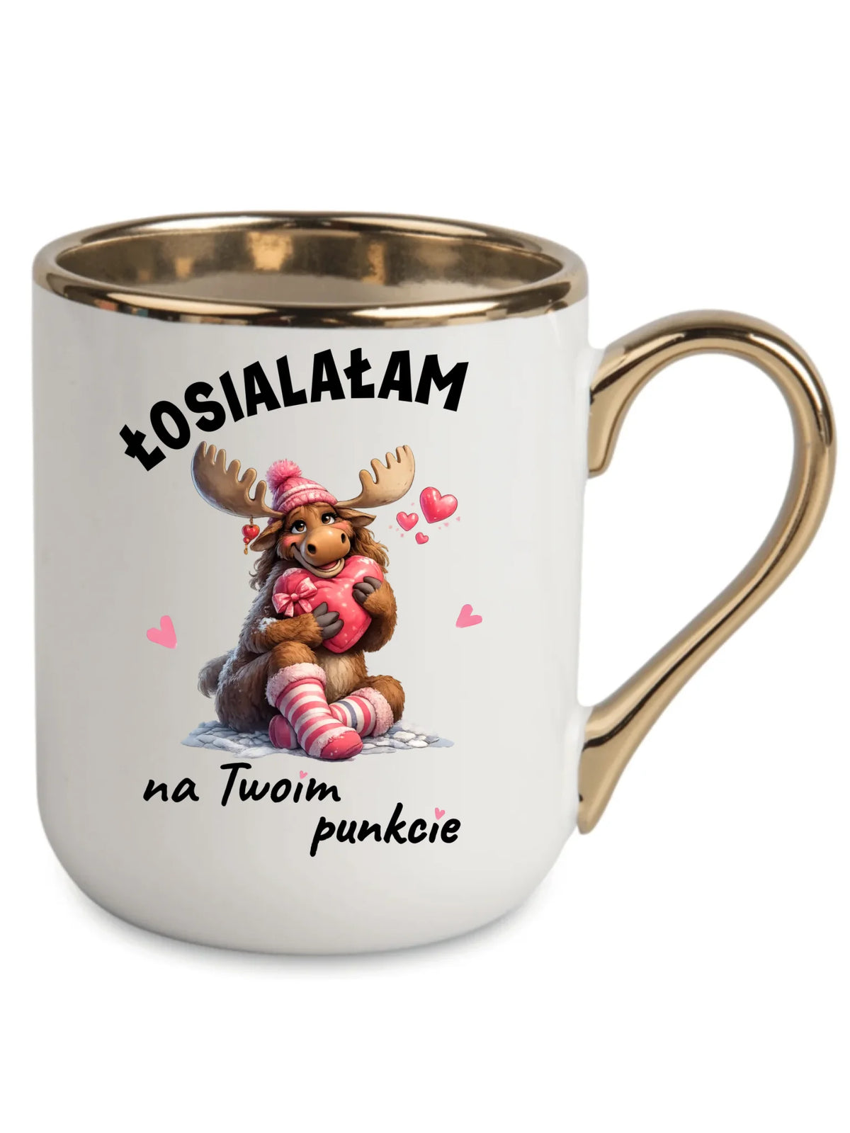 Kubek elegant dla par - Łosialałam na Twoim punkcie W67