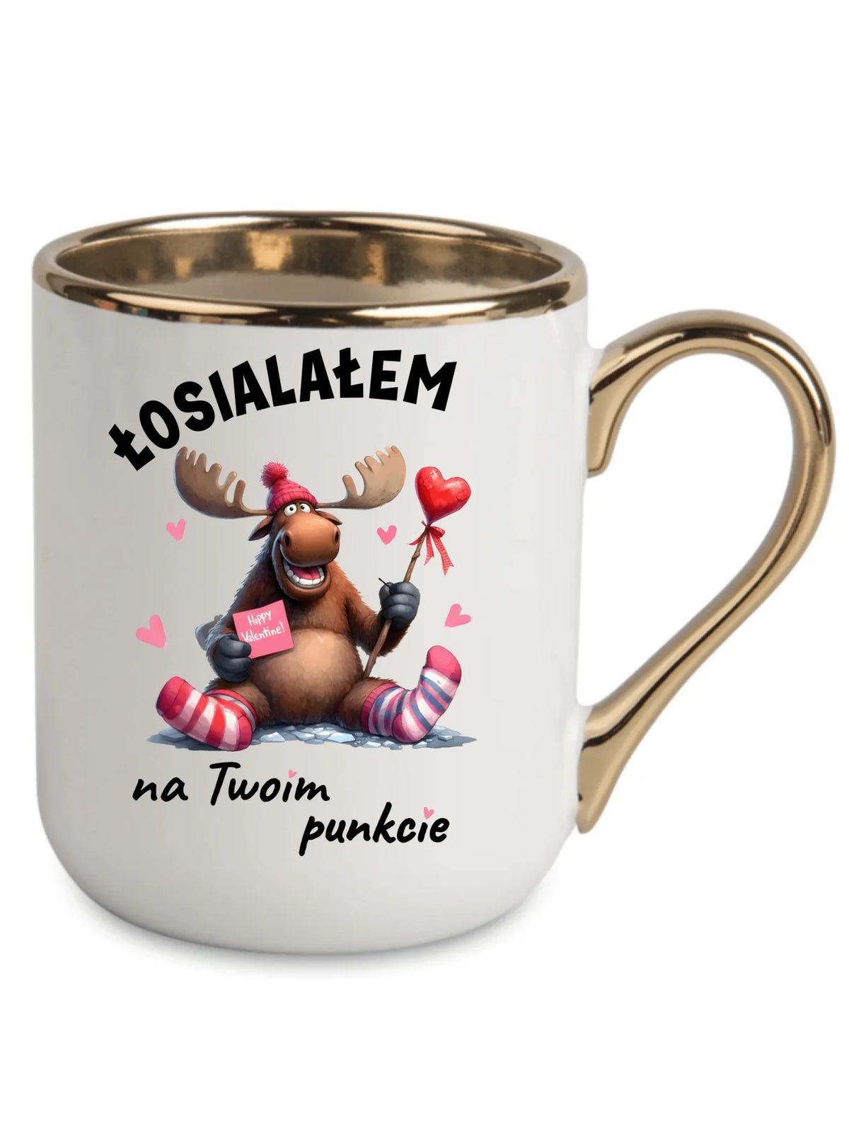 Kubek elegant dla par - Łosialałem na Twoim punkcie W66