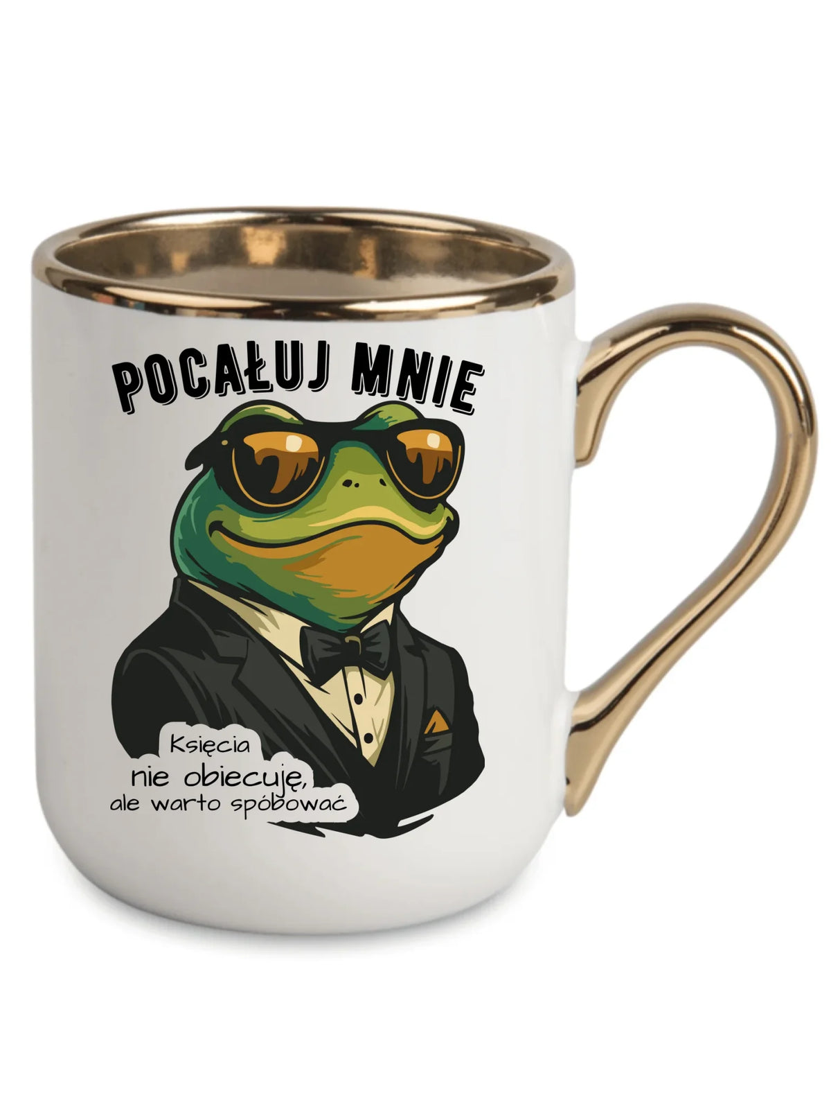Kubek elegant - Żaba w garniturze pocałuj mnie W55