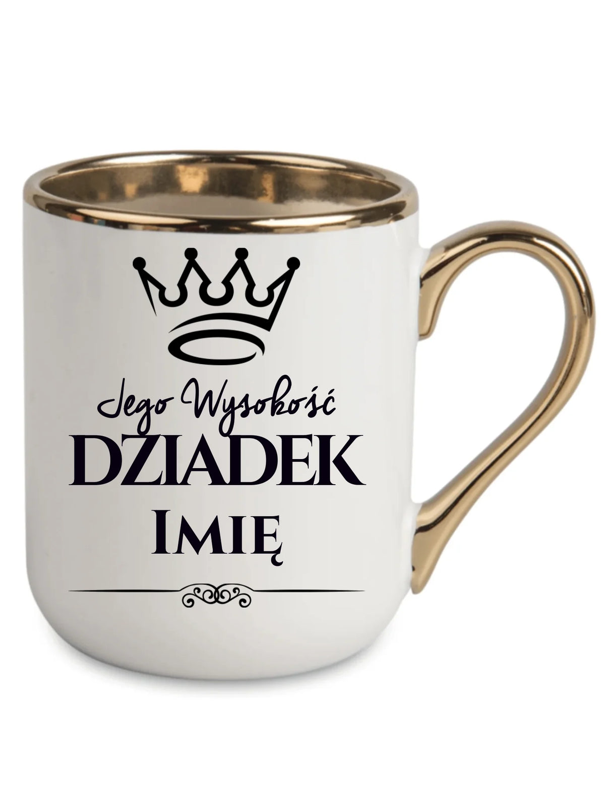 Kubek elegant dla dziadka - Jego Wysokość dziadek - personalizowany D11