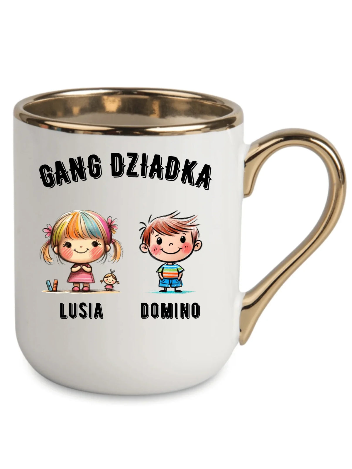 Kubek elegant dla dziadka - Gang Dziadka imiona wnuków 2-6 - personalizowany D18