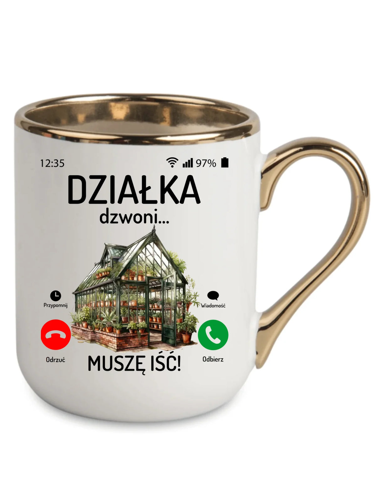 Kubek elegant dla babci - Działka dzwoni muszę iść B41