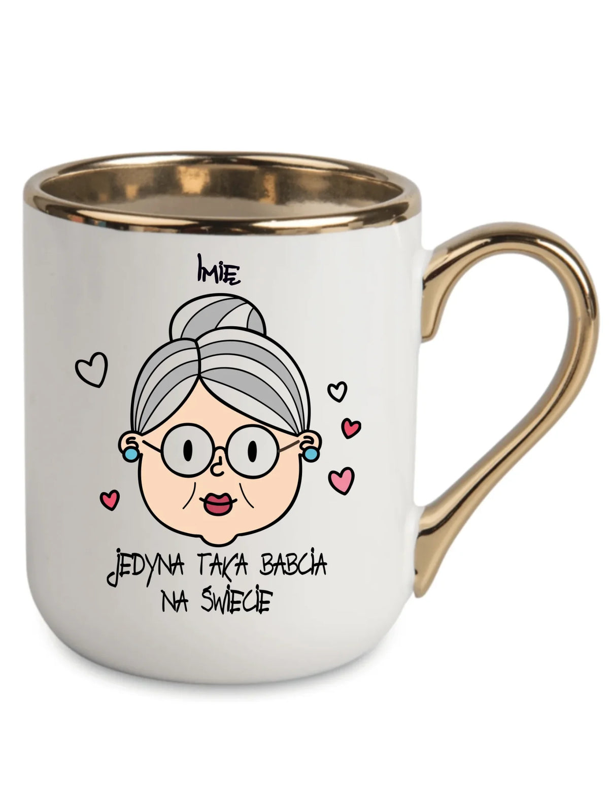 Kubek elegant dla babci - Jedyna taka babcia na świecie - personalizowany B15