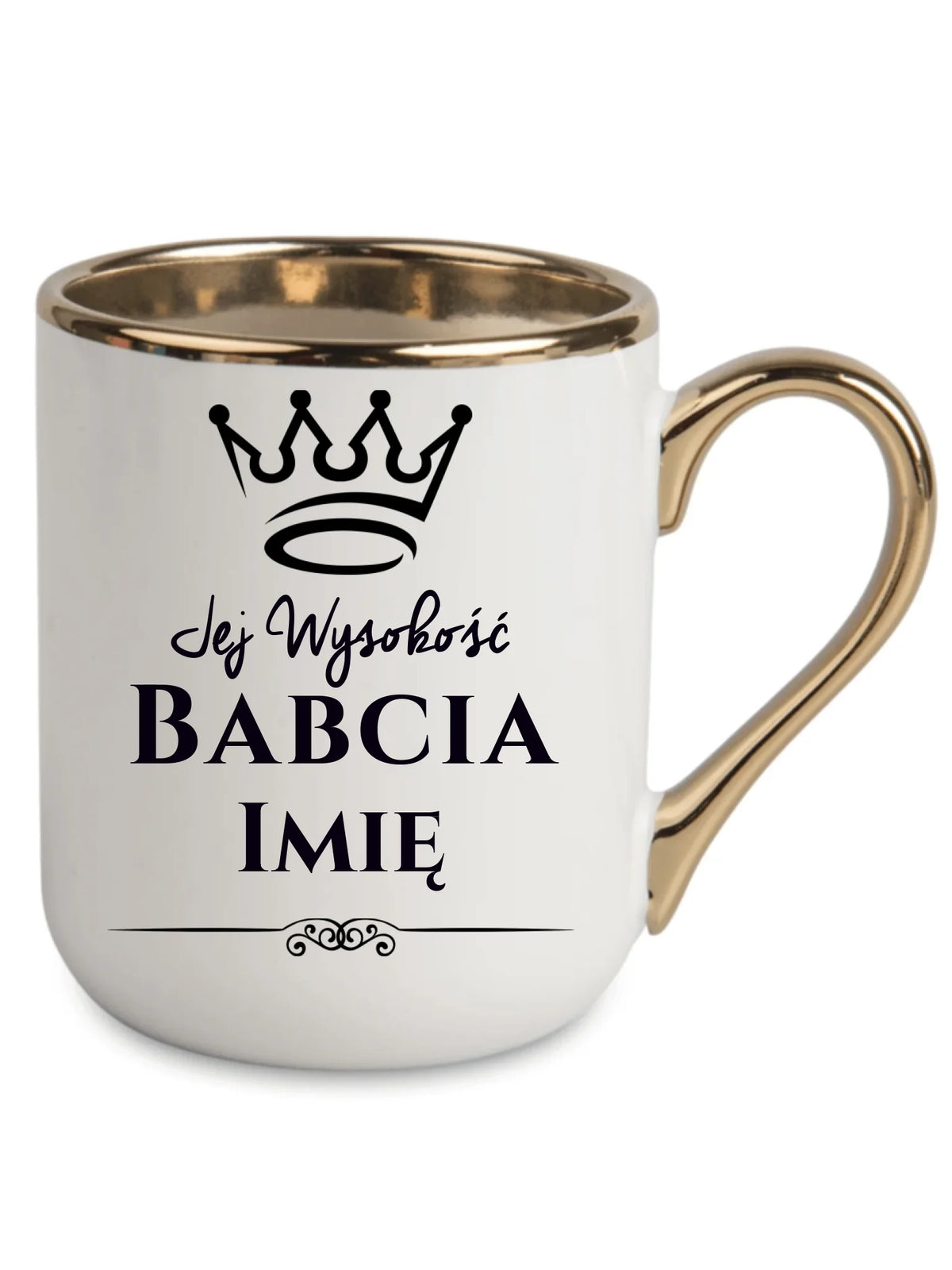 Kubek elegant dla babci - Jej Wysokość Babcia - personalizowany B11