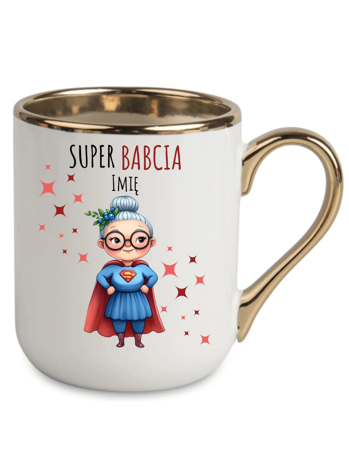 Kubek elegant dla babci - Super Babcia - personalizowany B02