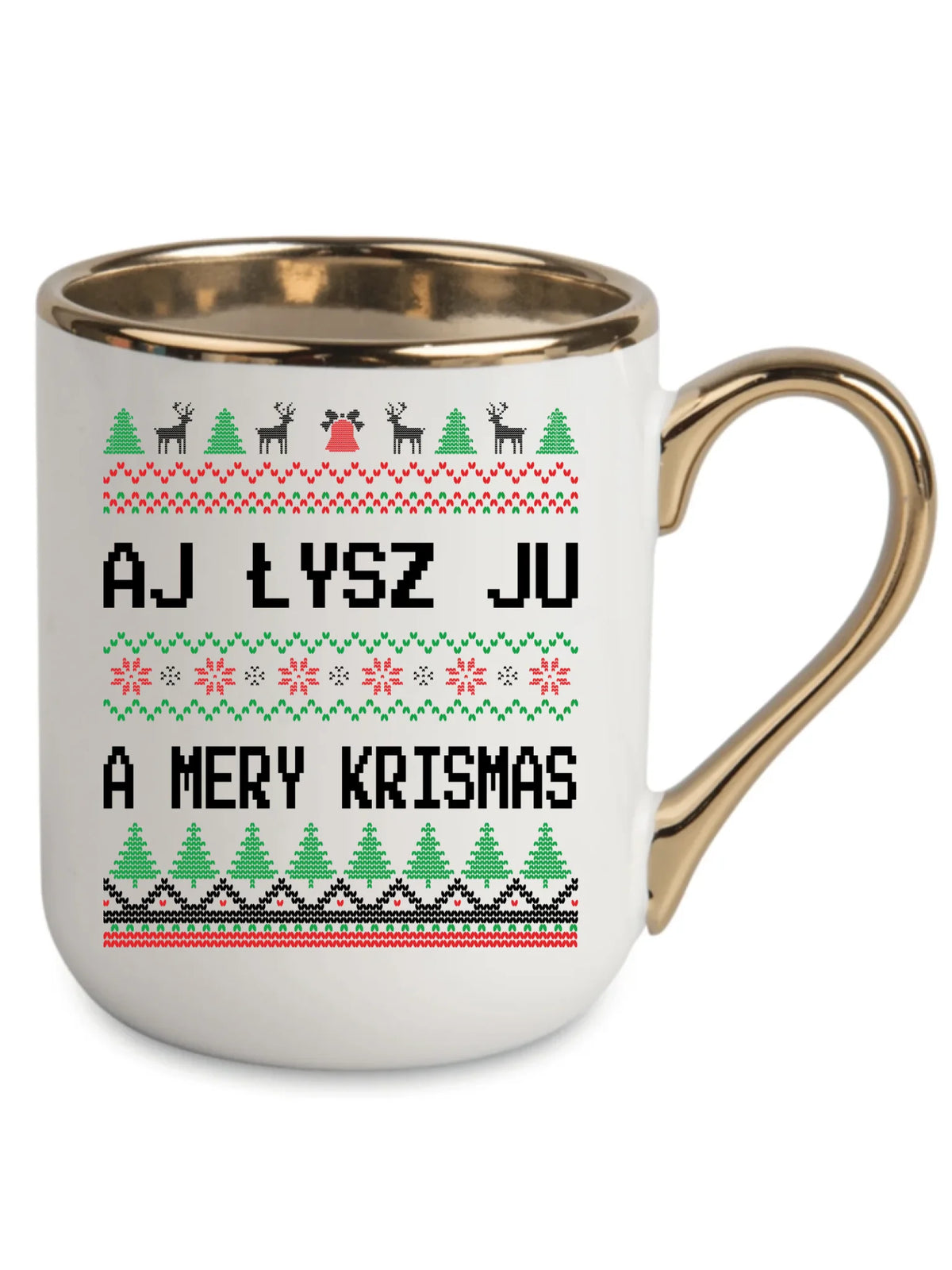 Kubek elegant świąteczny - Aj łysz ju a mery krismas BN12