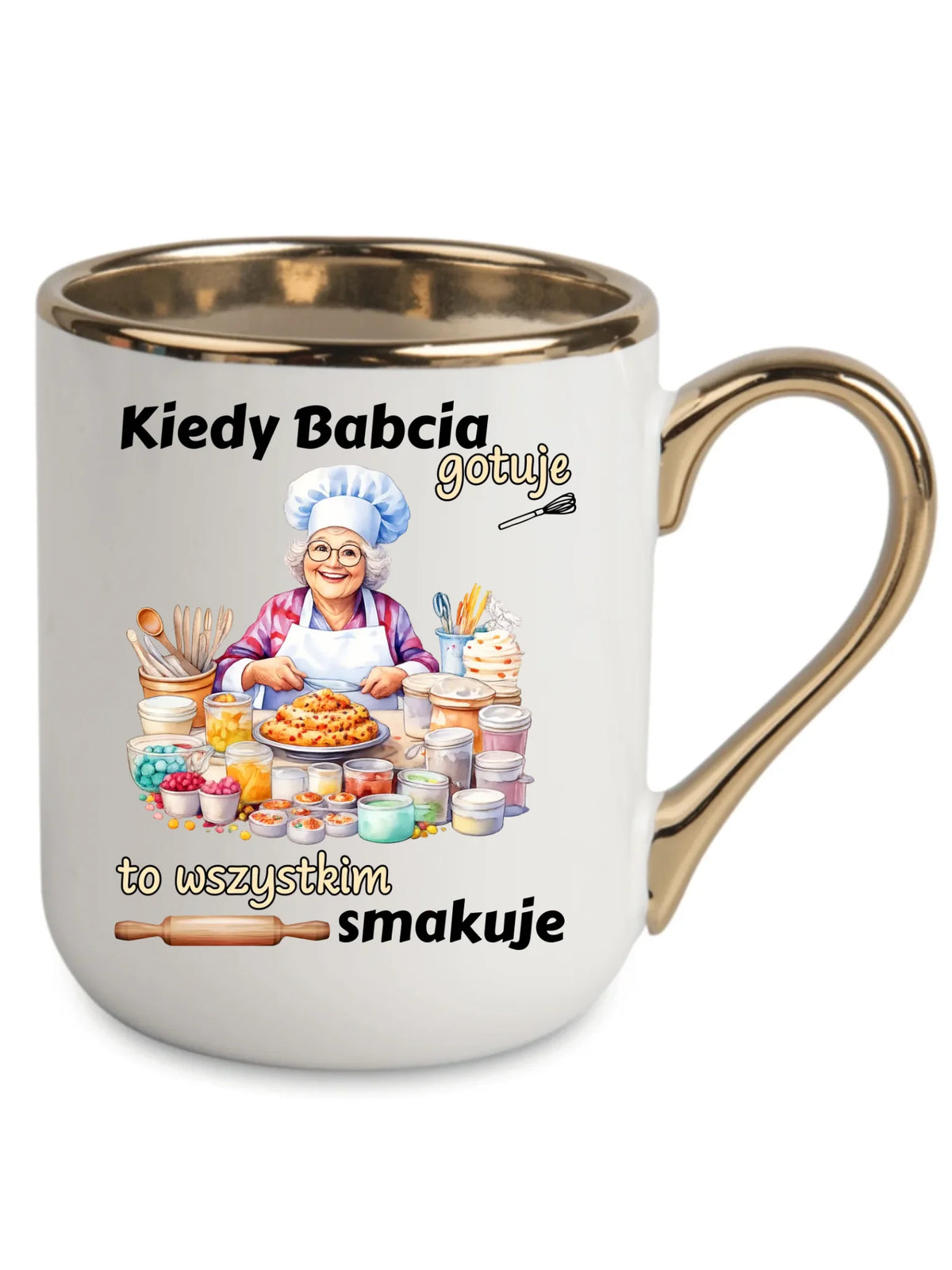 Kubek elegant dla babci - Kiedy babcia gotuje to wszystkim smakuje B34