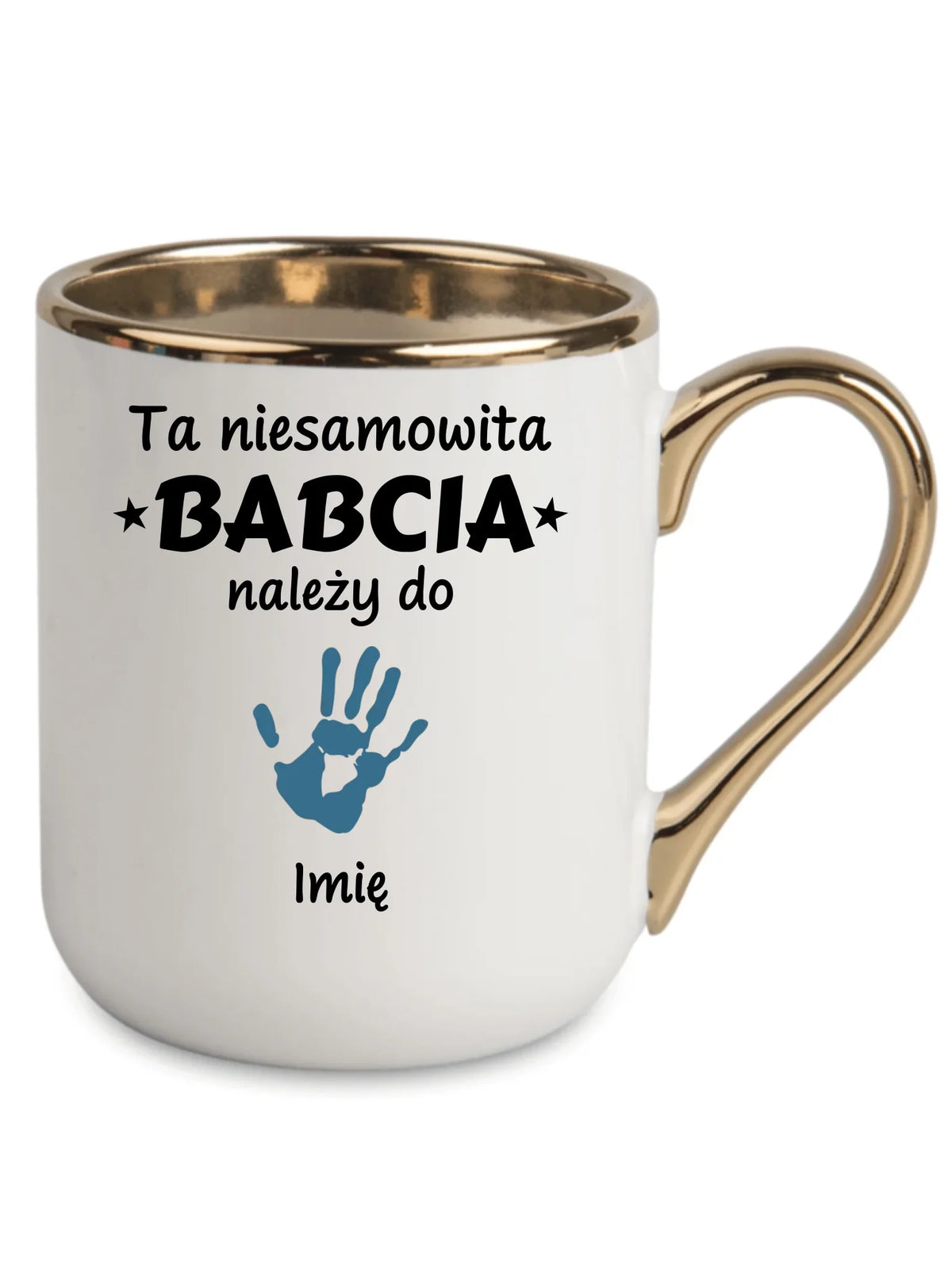 Kubek elegant dla babci - Babcia należy do wnuków 1–6 imion – personalizowany B33