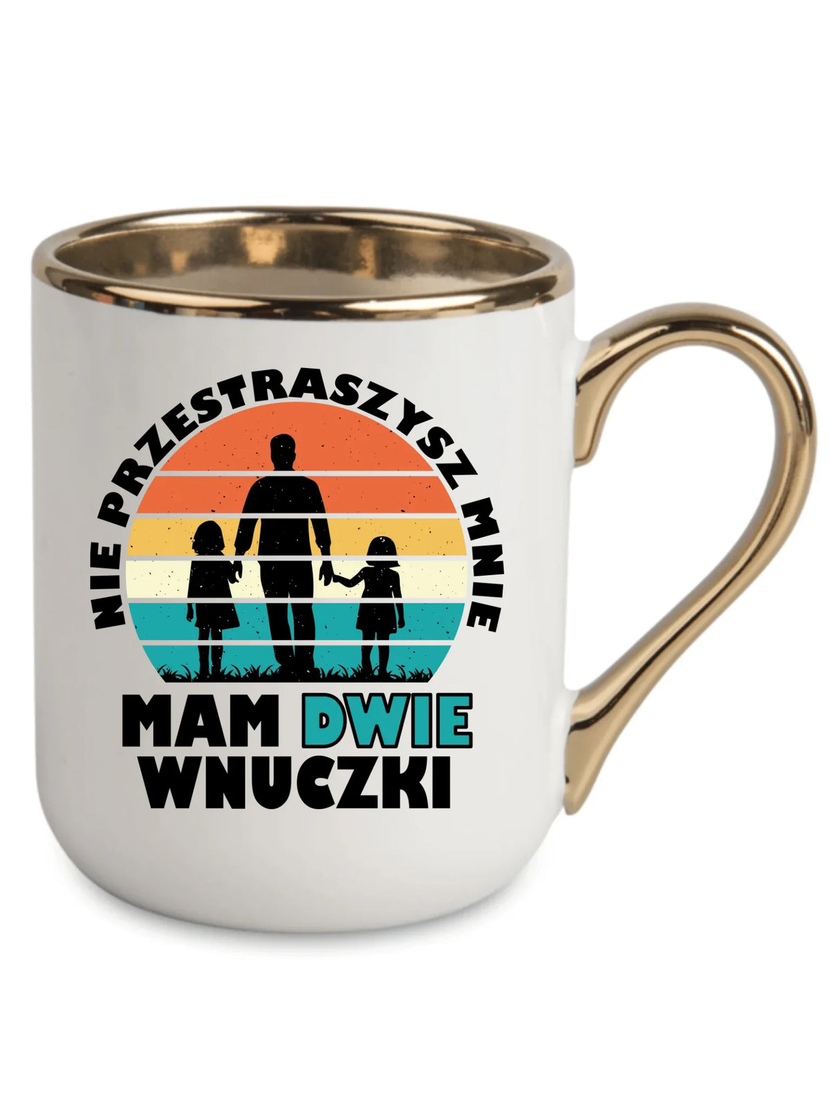 Kubek elegant dla dziadka - Nie przestraszysz mnie mam dwie wnuczki D41