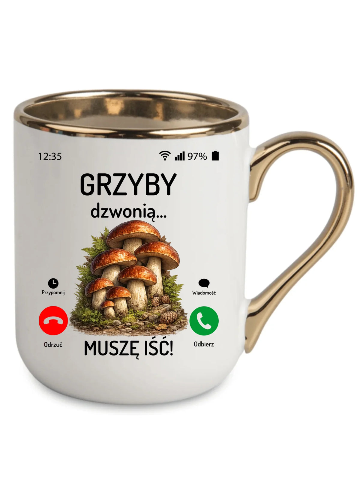 Kubek elegant dla dziadka wędkarza - Ryby dzwonią muszę iść D37