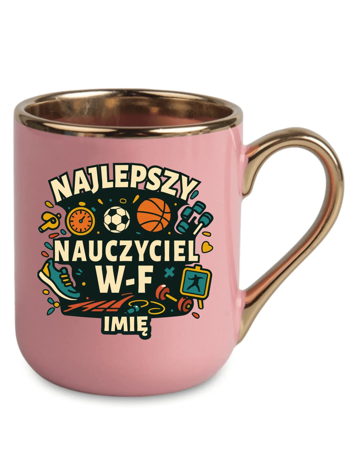Kubek elegant dla nauczyciela wychowania fizycznego W-F - personalizowany N50