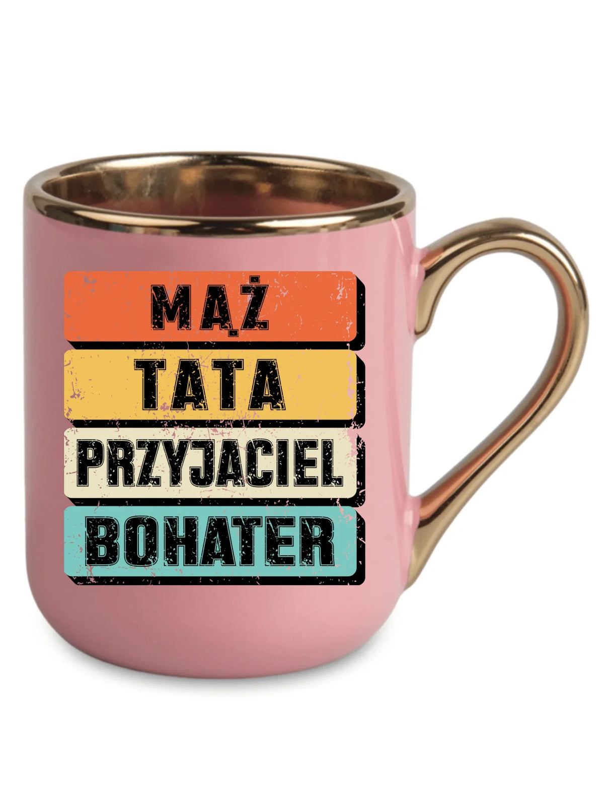 Kubek elegant dla taty - Mąż Tata Przyjaciel Bohater DT05
