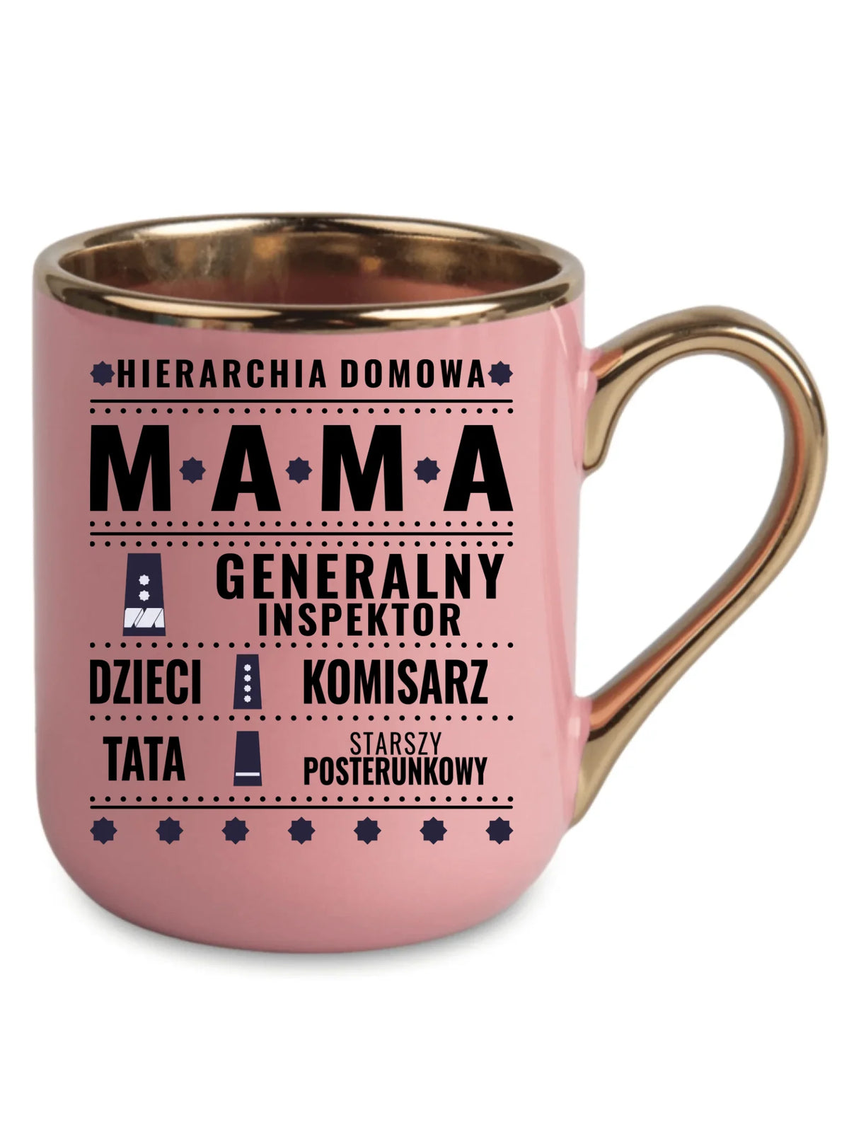 Kubek elegant dla mamy - Generał Mama Policja - personalizowany DM41