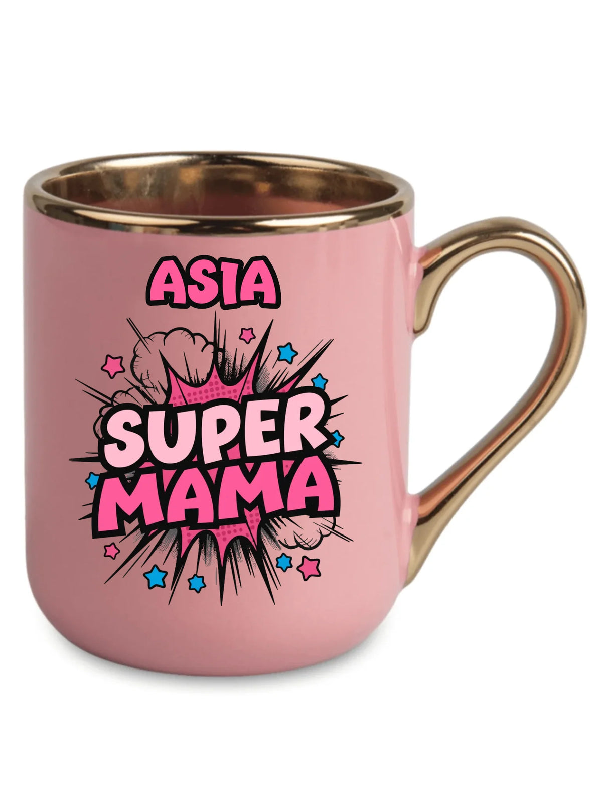 Kubek elegant dla mamy z imieniem - Super Mama - personalizowany DM24