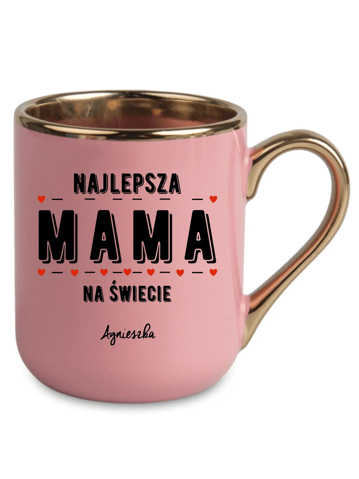 Kubek elegant z imieniem dla mamy - Najlepsza mama - personalizowany DM22