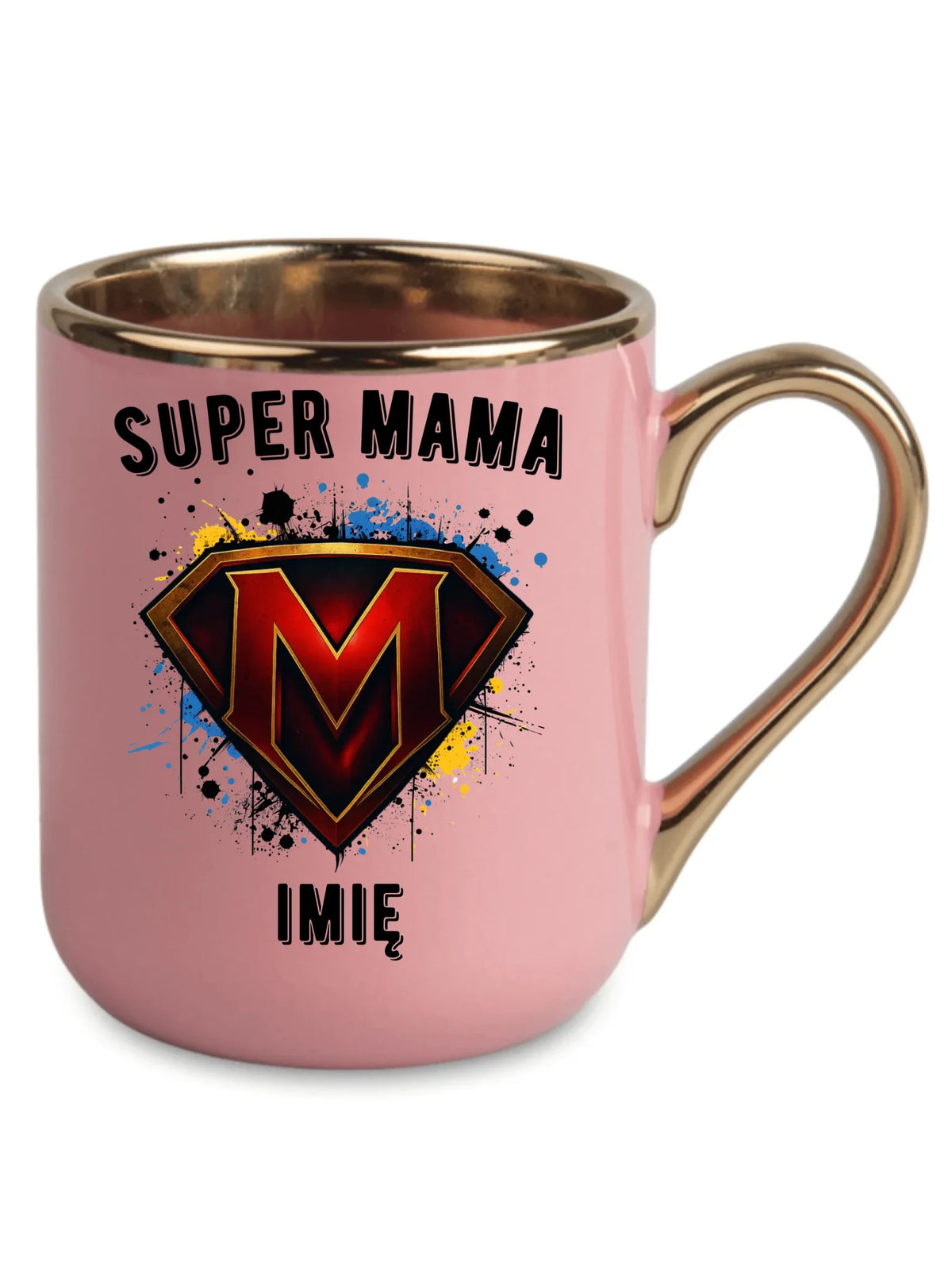 Kubek elegant dla mamy - Super Mama - personalizowany DM07