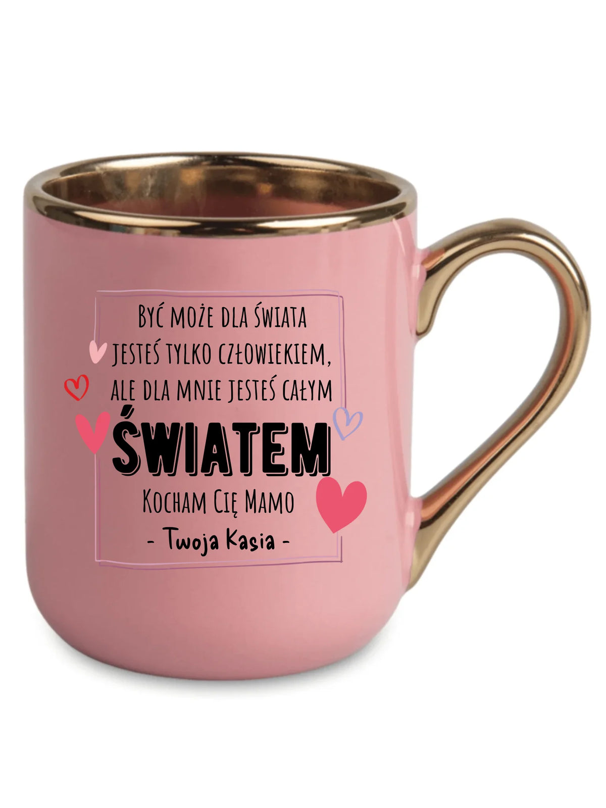 Kubek elegant dla mamy - Mamo jesteś całym Światem - personalizowany DM06