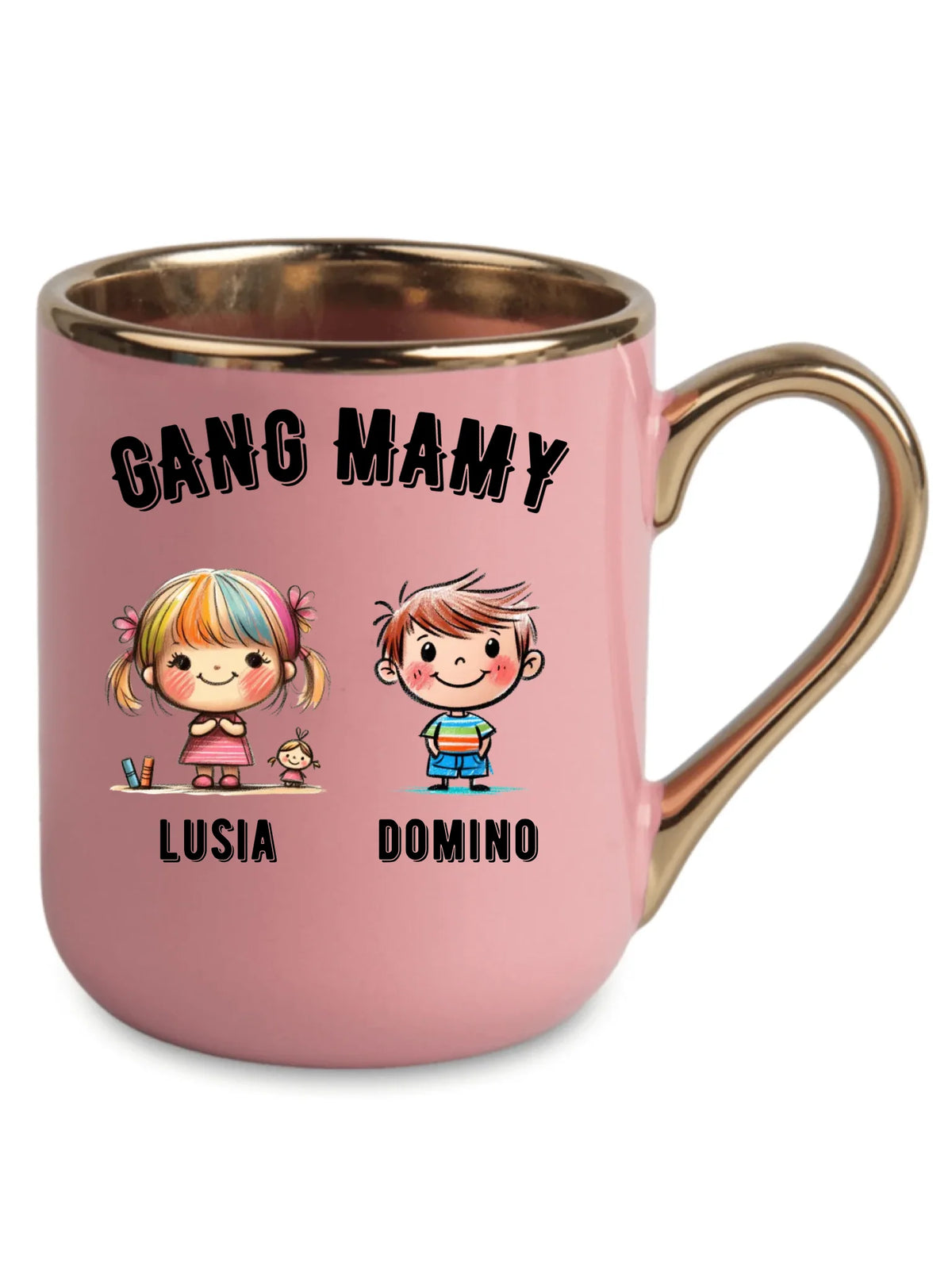 Kubek elegant dla mamy z imionami dzieci - Gang mamy - personalizowany DM09