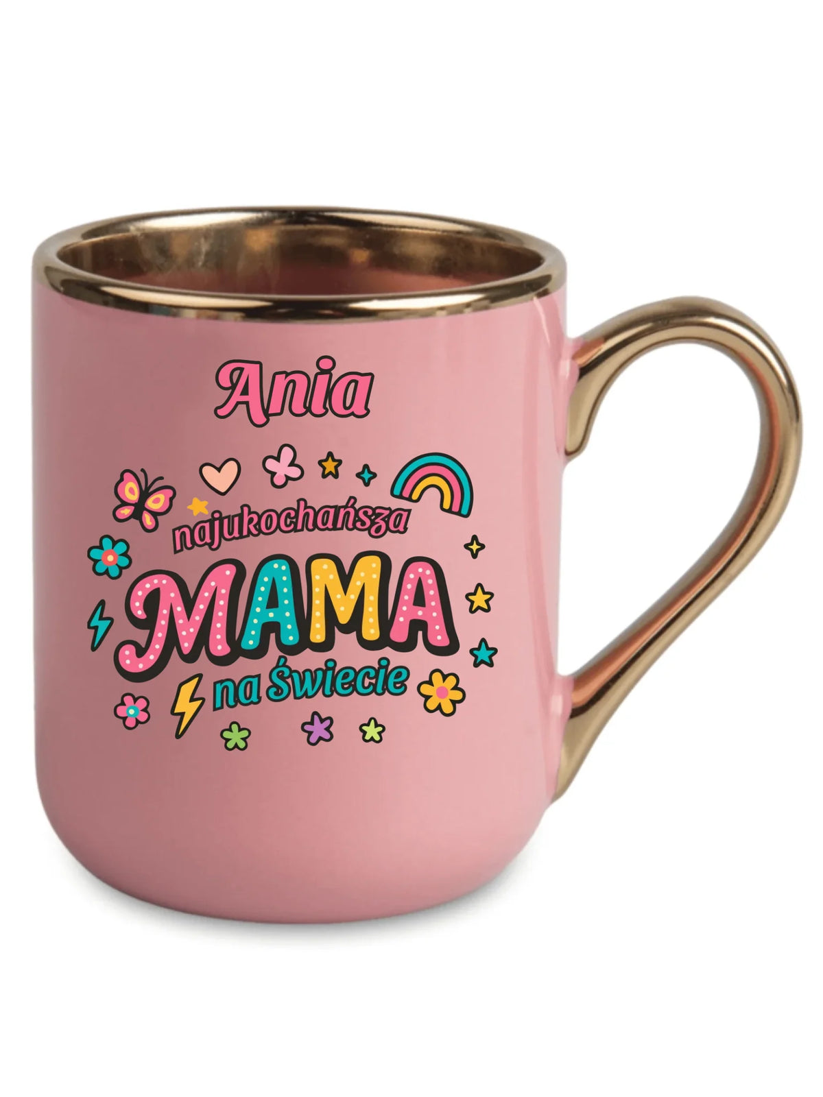 Kubek elegant dla mamy - Najukochańsza mama na Świecie - personalizowany DM03