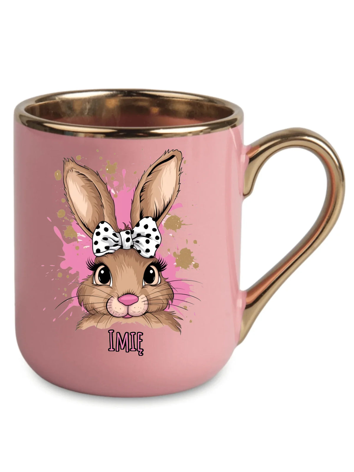 Kubek elegant na Wielkanoc - Słodki Zajączek - personalizowany WN08