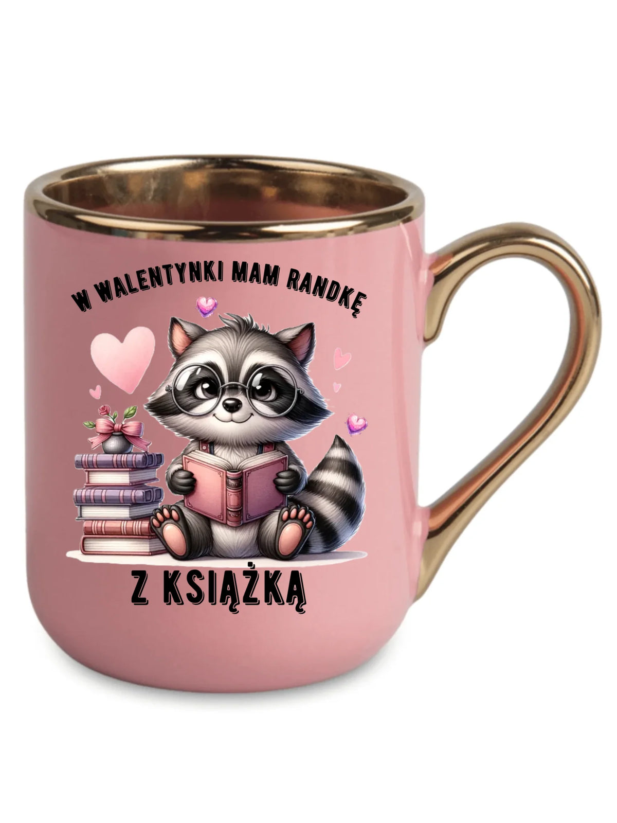 Kubek elegant na Walentynki dla mola książkowego – Mam randkę z książką W20