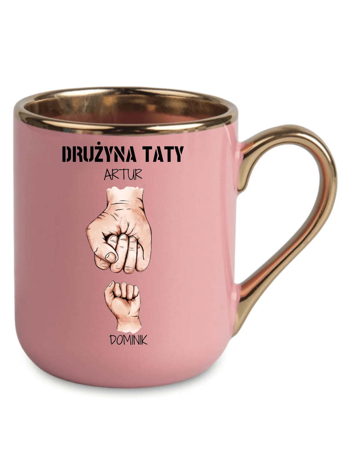 Kubek elegant dla taty - Drużyna taty 1-6 imion dzieci - personalizowany DT01