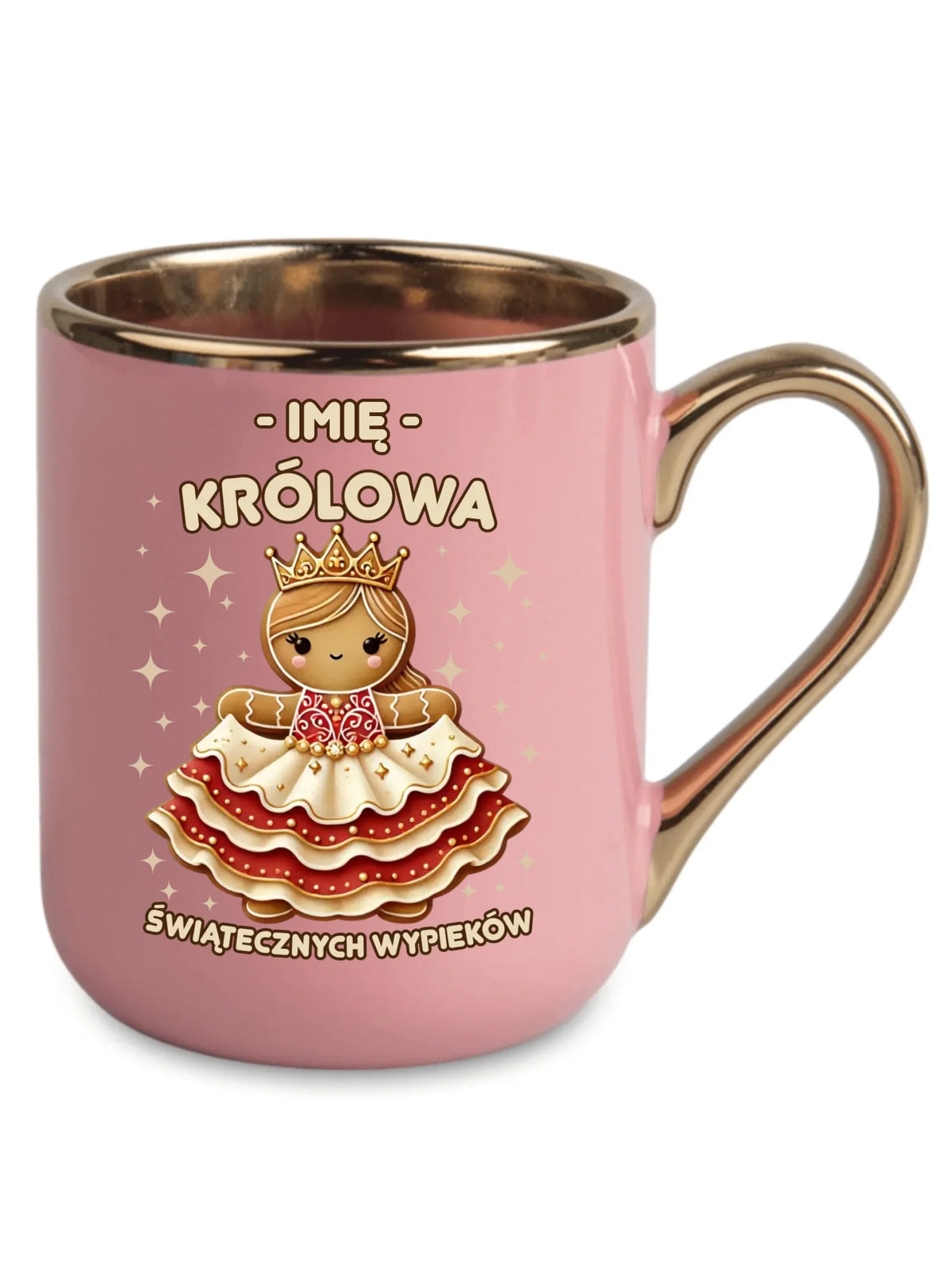 Kubek elegant świąteczny - Królowa świątecznych wypieków - personalizowany BN28