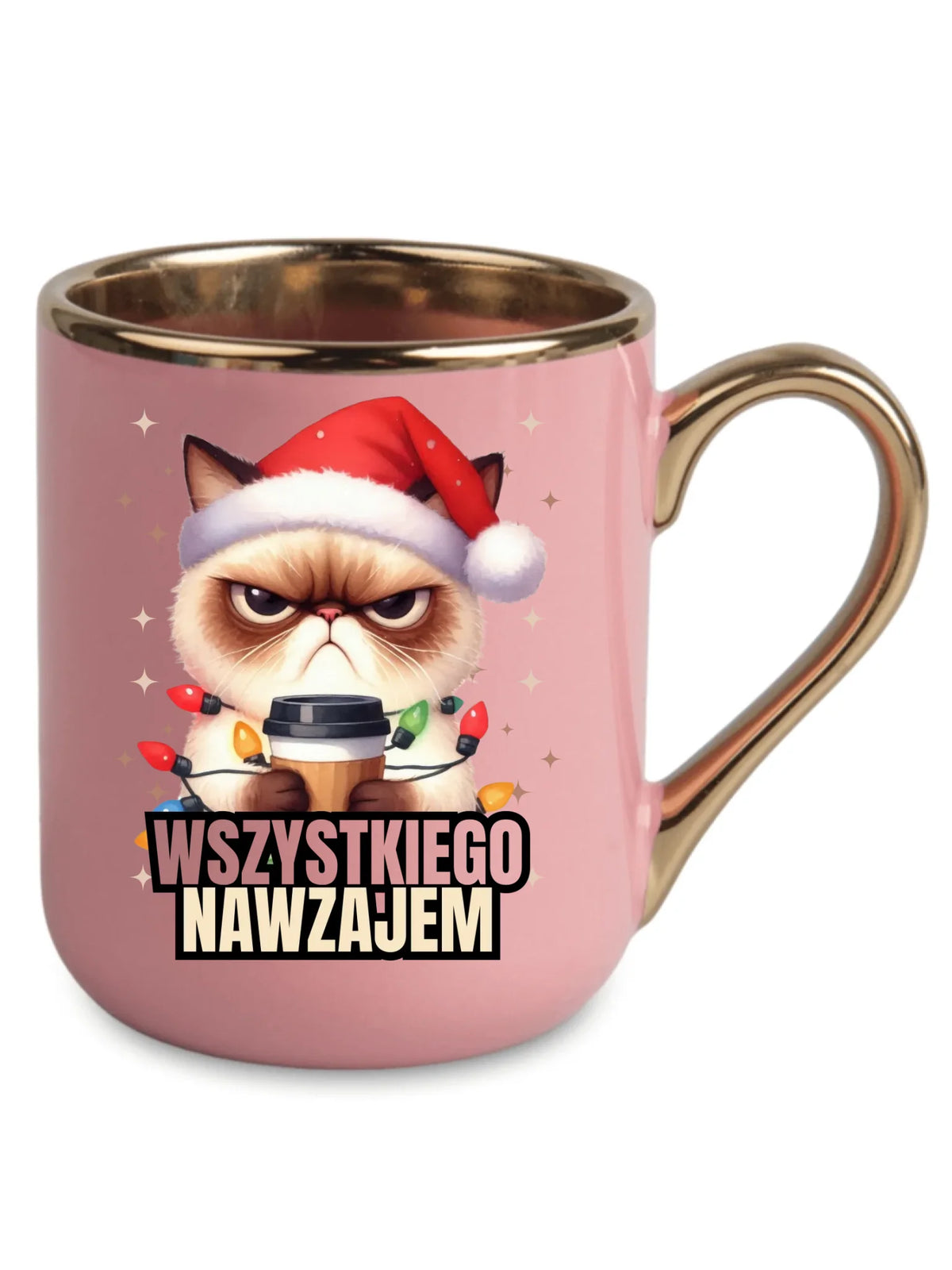 Kubek elegant świąteczny - Grumpy Cat Wszystkiego nawzajem BN33