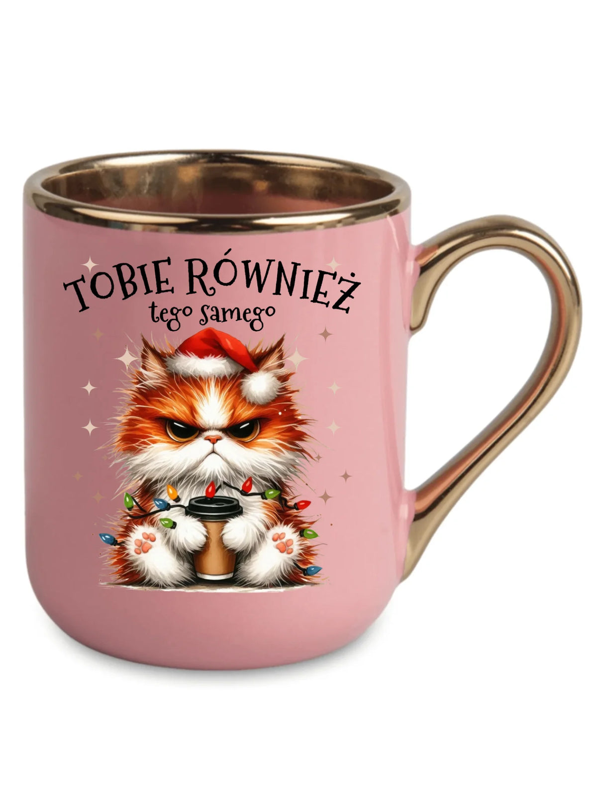 Kubek elegant świąteczny - Grumpy Cat Tobie również tego samego BN32