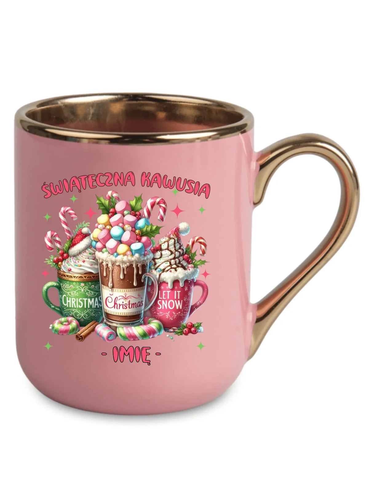 Kubek elegant świąteczny - Świąteczna kawusia - personalizowany BN29