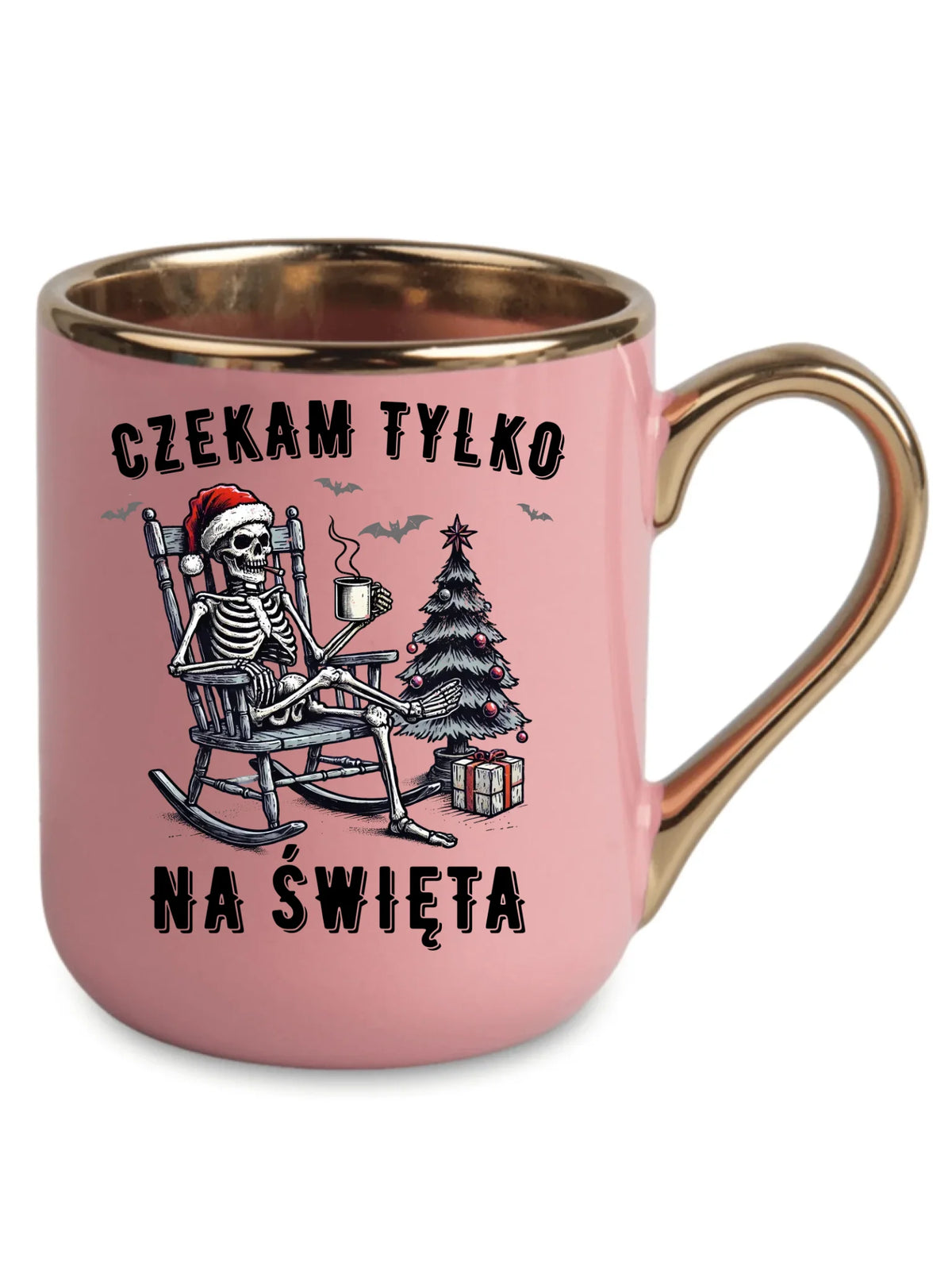 Kubek elegant świąteczny - Czekam tylko na święta BN56