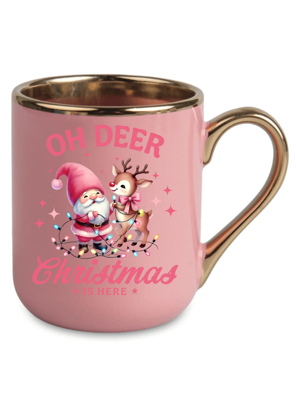 Kubek elegant świąteczny - Oh deer Christmas is here BN59