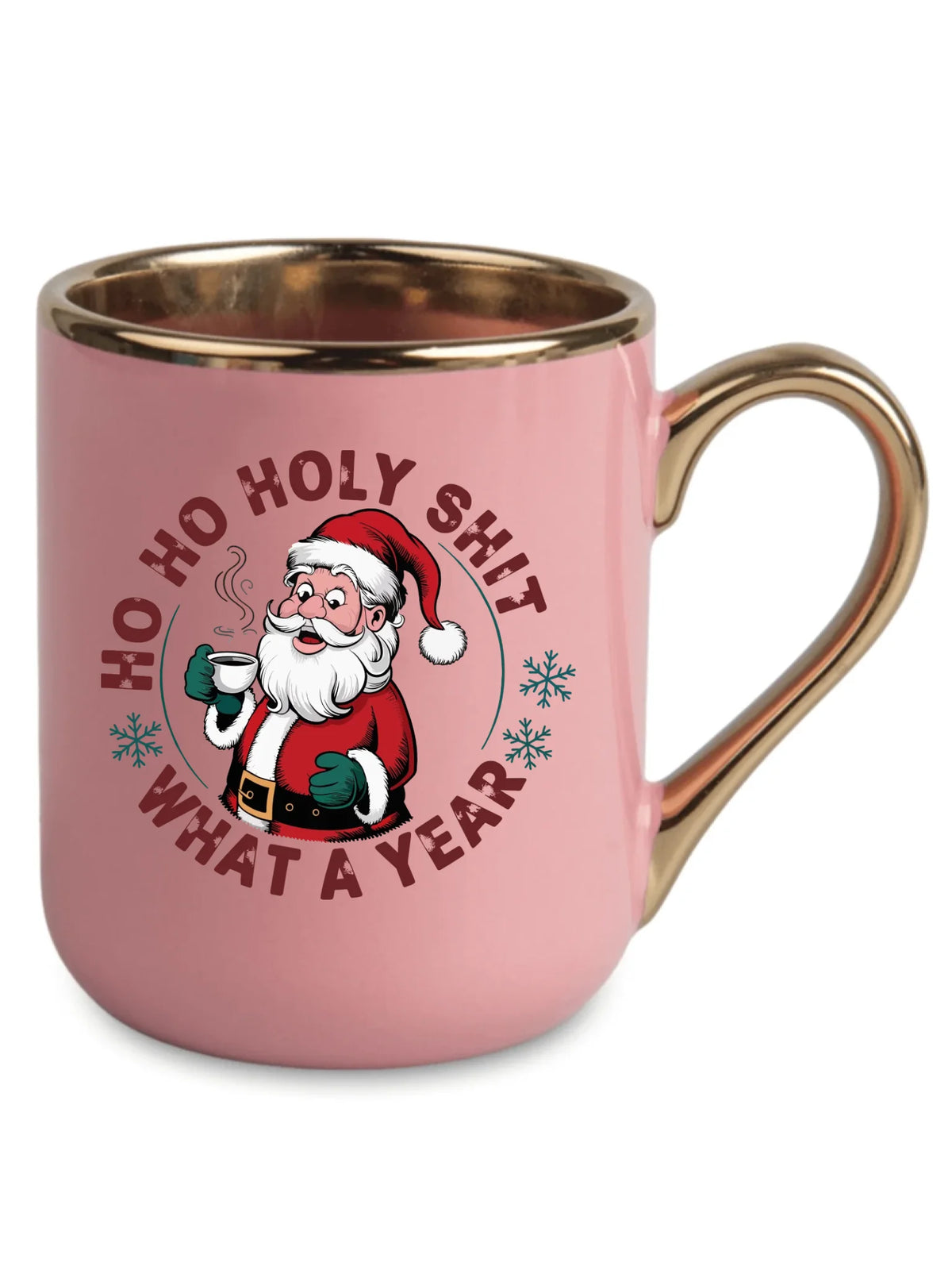Kubek elegant świąteczny - Ho ho holy shit what a year BN74