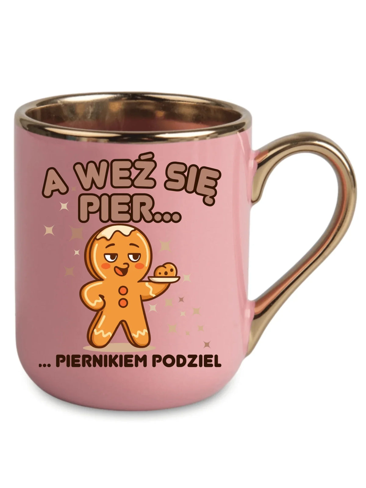 Kubek elegant świąteczny - Piernik A weź się pier... piernikiem podziel BN87