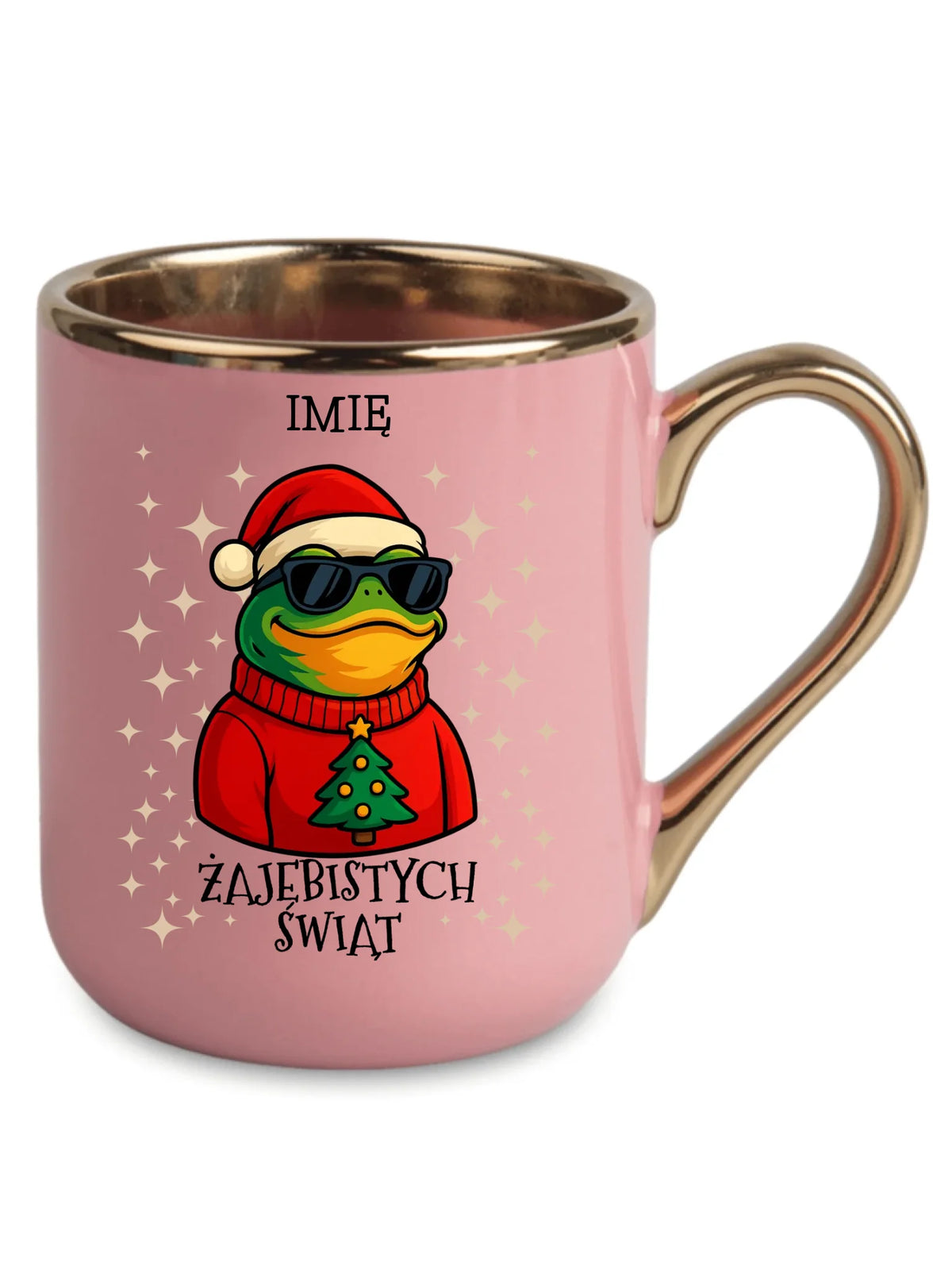 Kubek elegant świąteczny - Żajebistych Świąt - personalizowany BN144