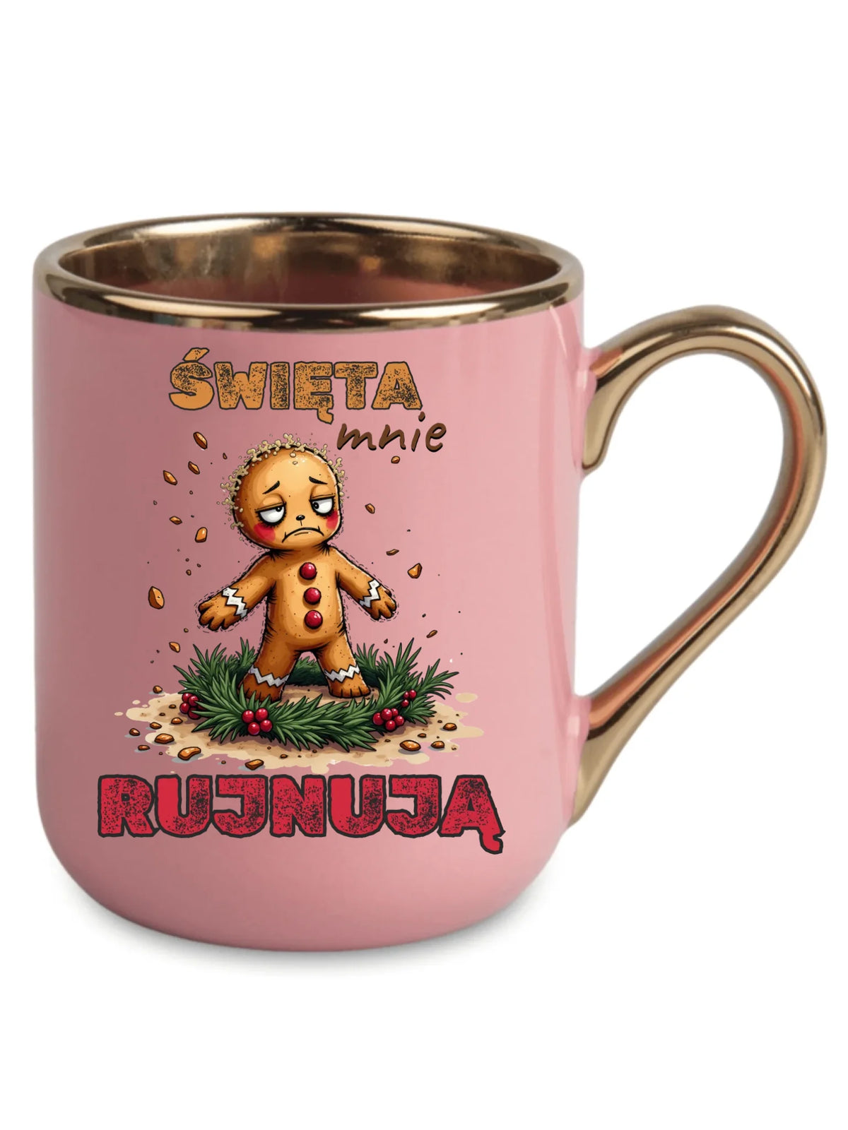 Kubek elegant świąteczny - Piernik Święta mnie rujnują BN143