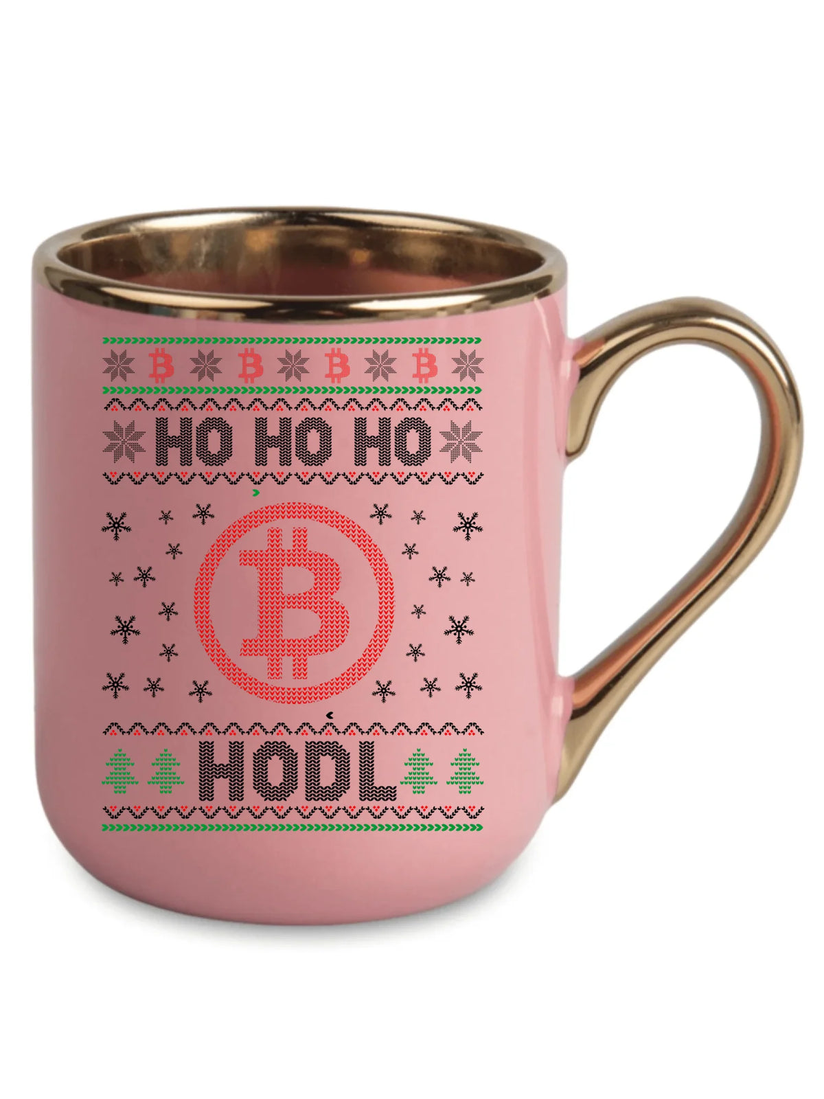 Kubek elegant świąteczny - Bitcoin - Ho Ho hodl BN103