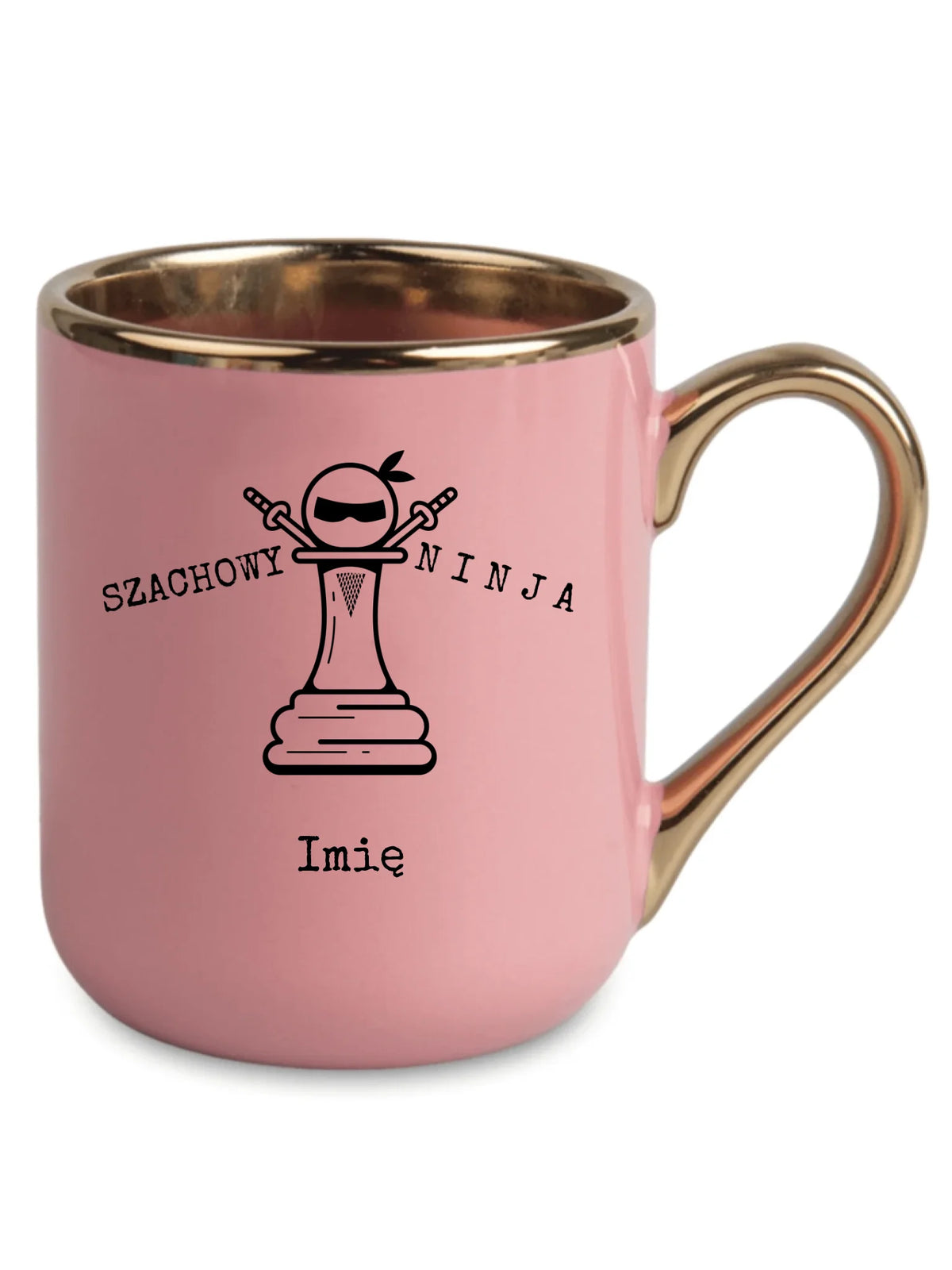 Kubek elegant dla szachisty - Szachowy ninja - personalizowany HSZ01