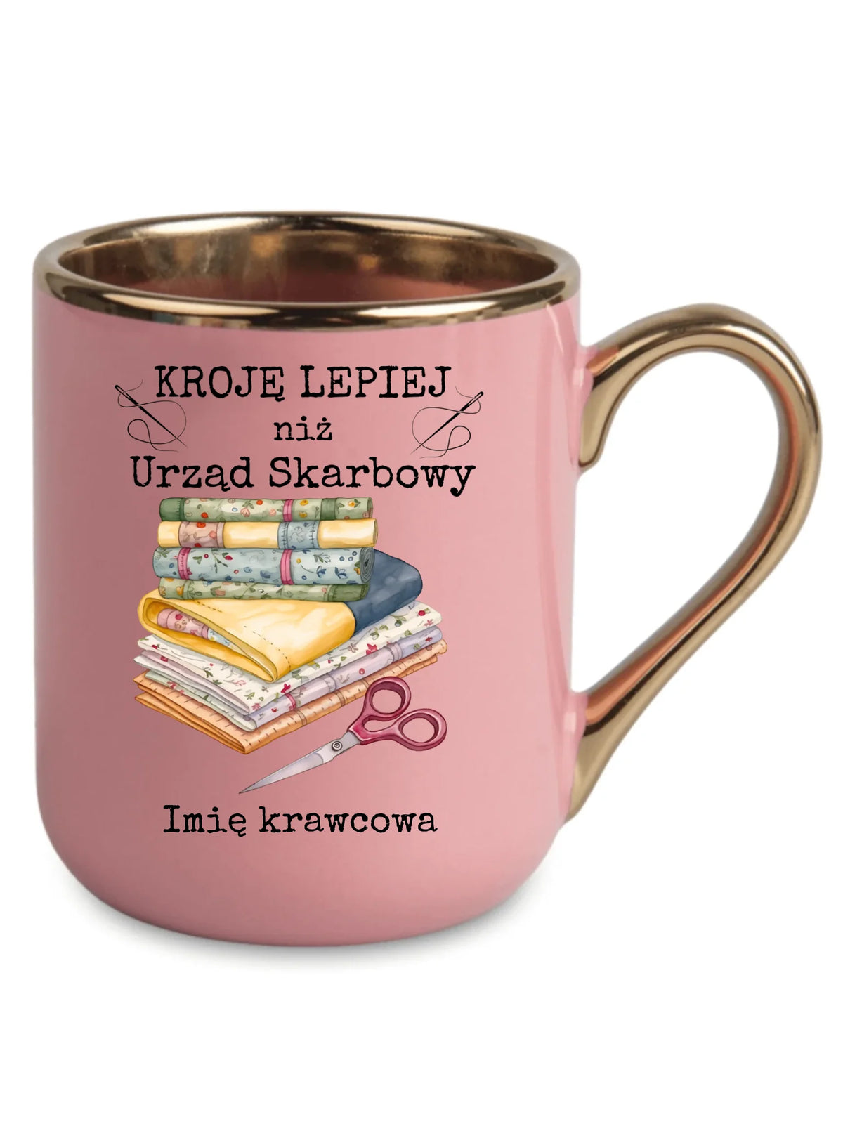 Kubek elegant szyciowy dla krawcowej - Kroję lepiej niż US - personalizowany HS33